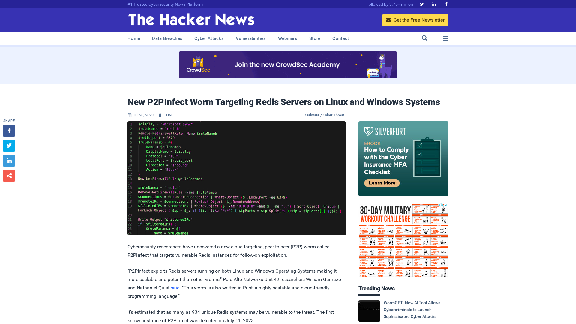 New P2PInfect Worm Targeting Redis Servers on Linux and Windows Systems