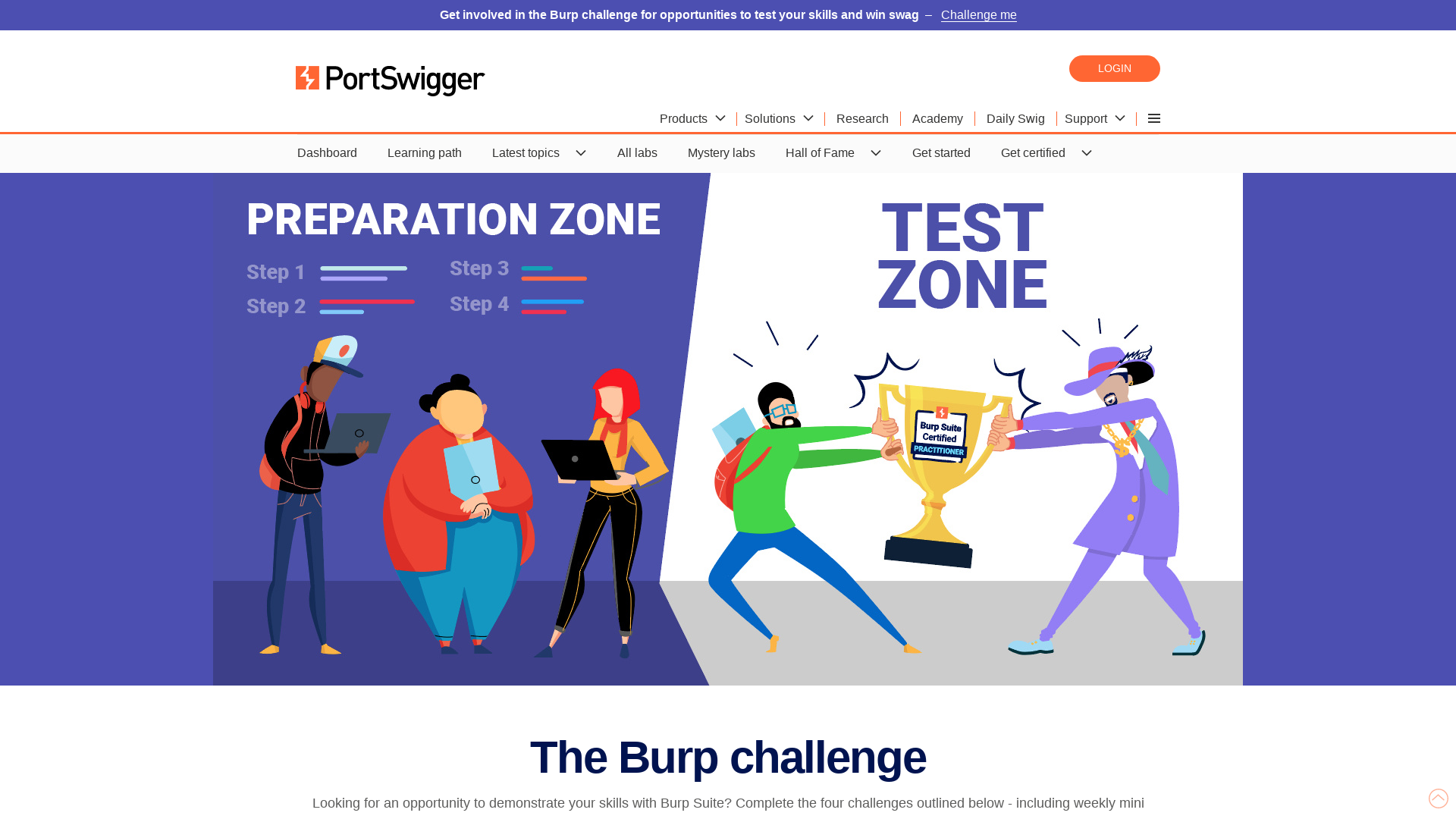 Burp challenge | Web Security Academy - PortSwigger