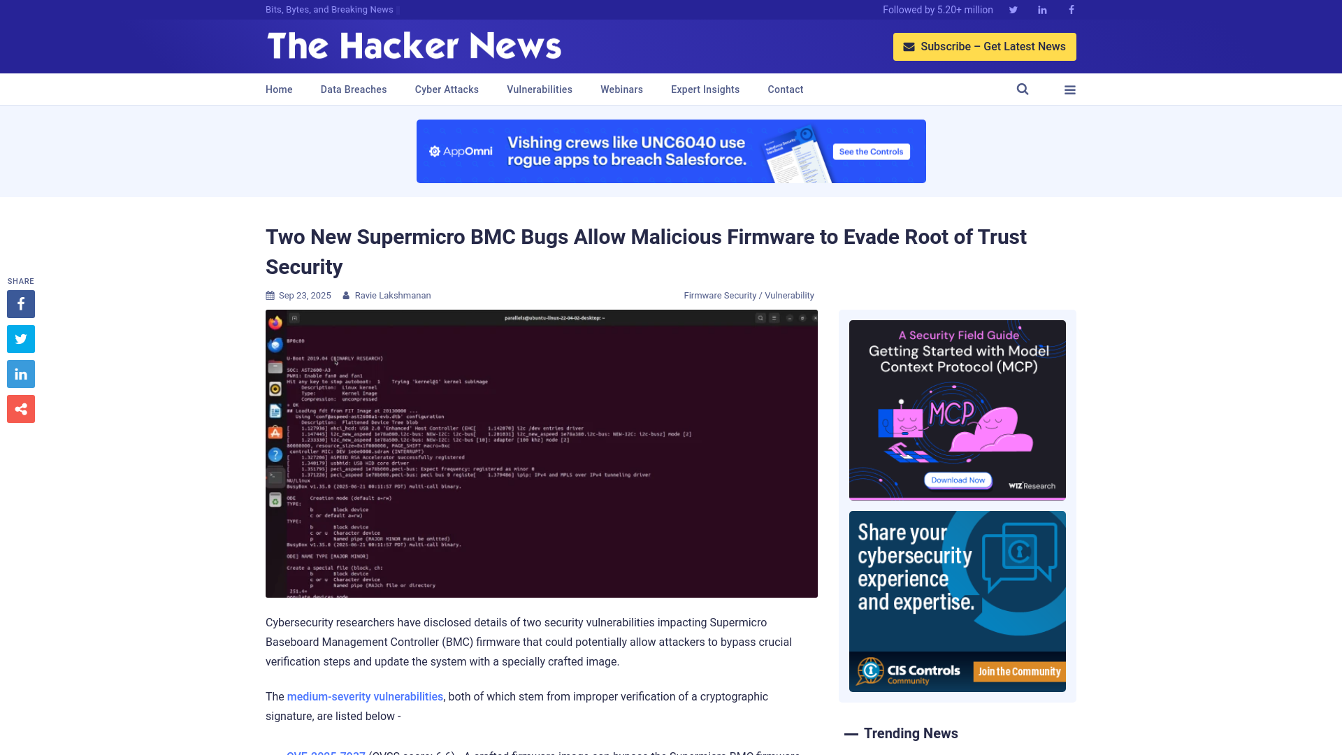Two New Supermicro BMC Bugs Allow Malicious Firmware to Evade Root of Trust Security