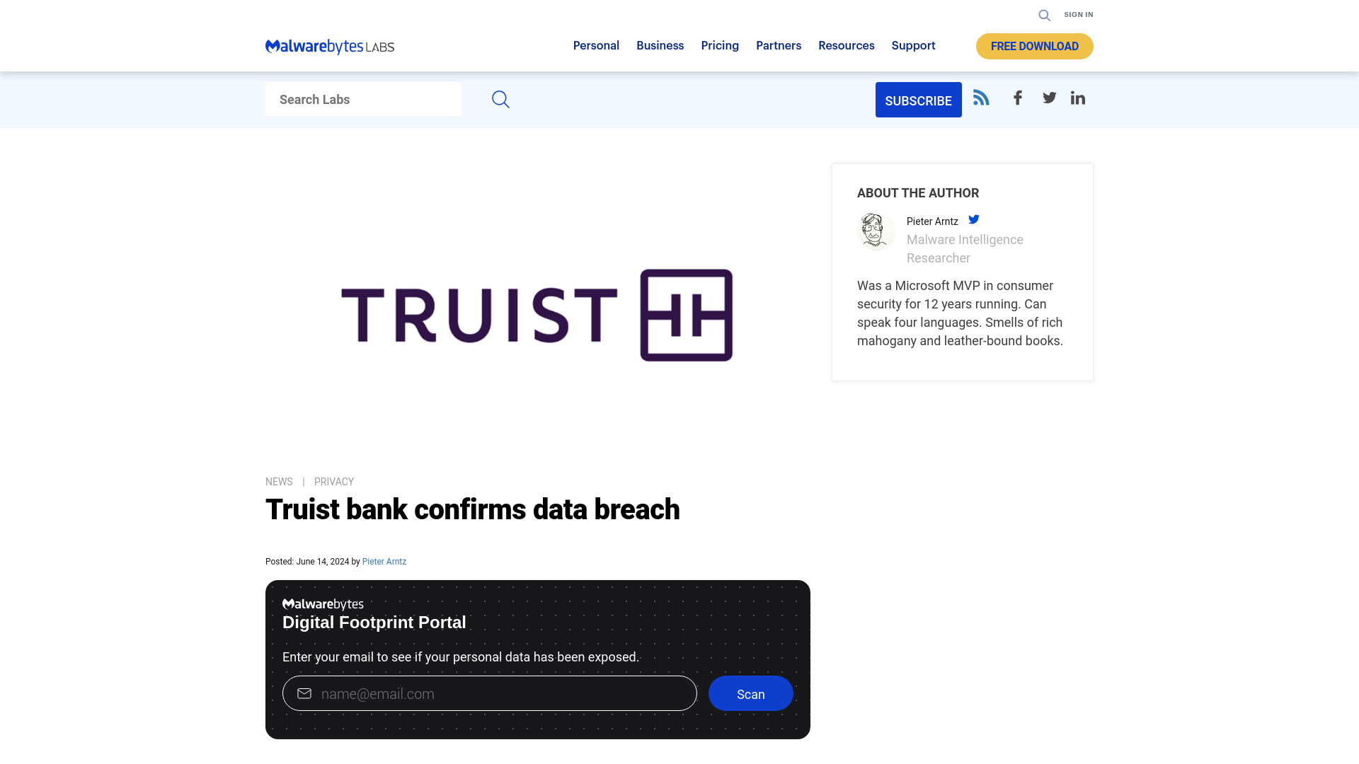 Truist bank confirms data breach | Malwarebytes