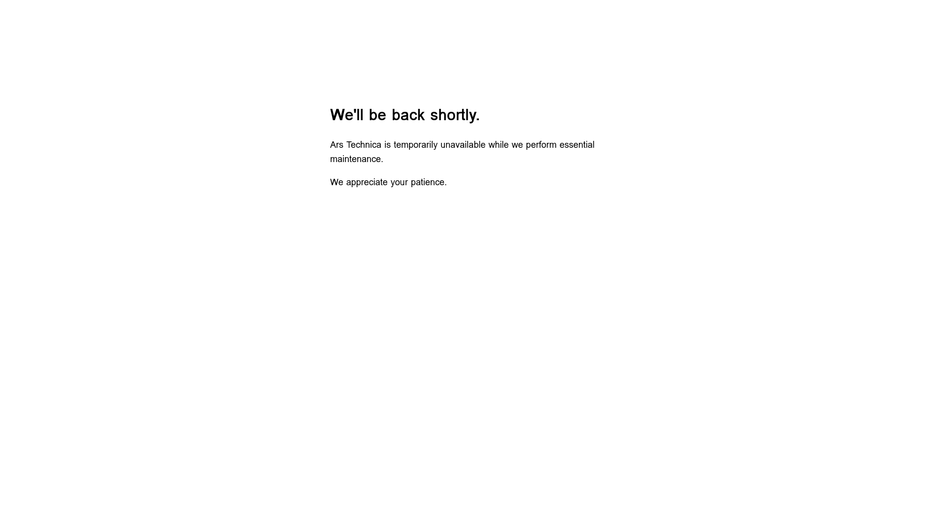 Temporarily Unavailable