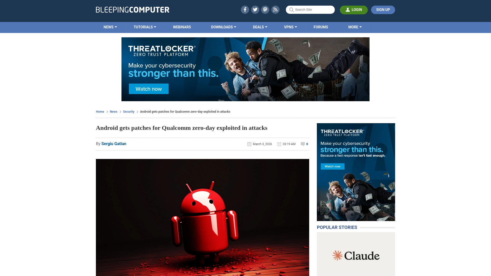 Android gets patches for Qualcomm zero-day exploited in attacks