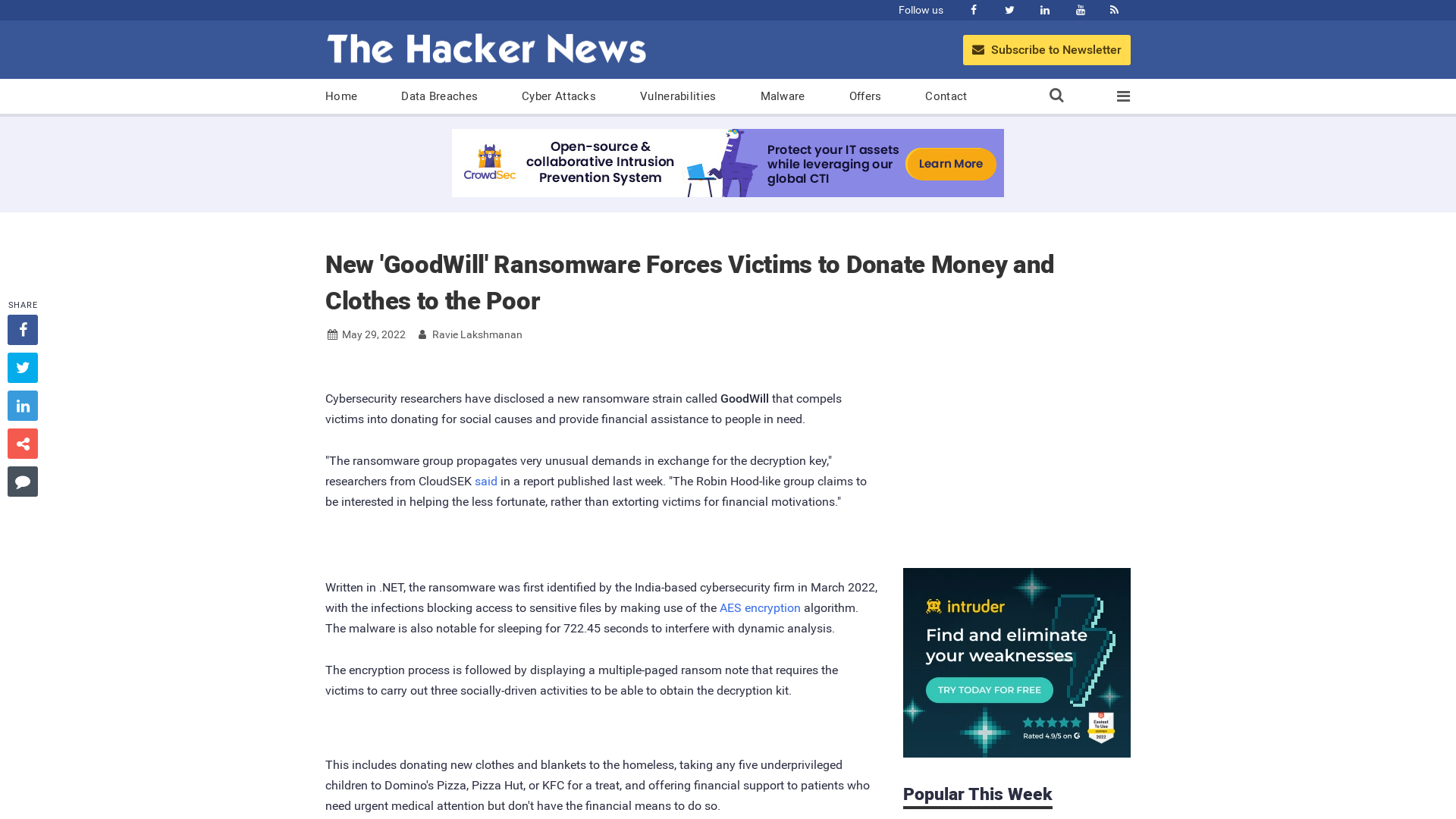 New 'GoodWill' Ransomware Forces Victims to Donate Money and Clothes to the Poor