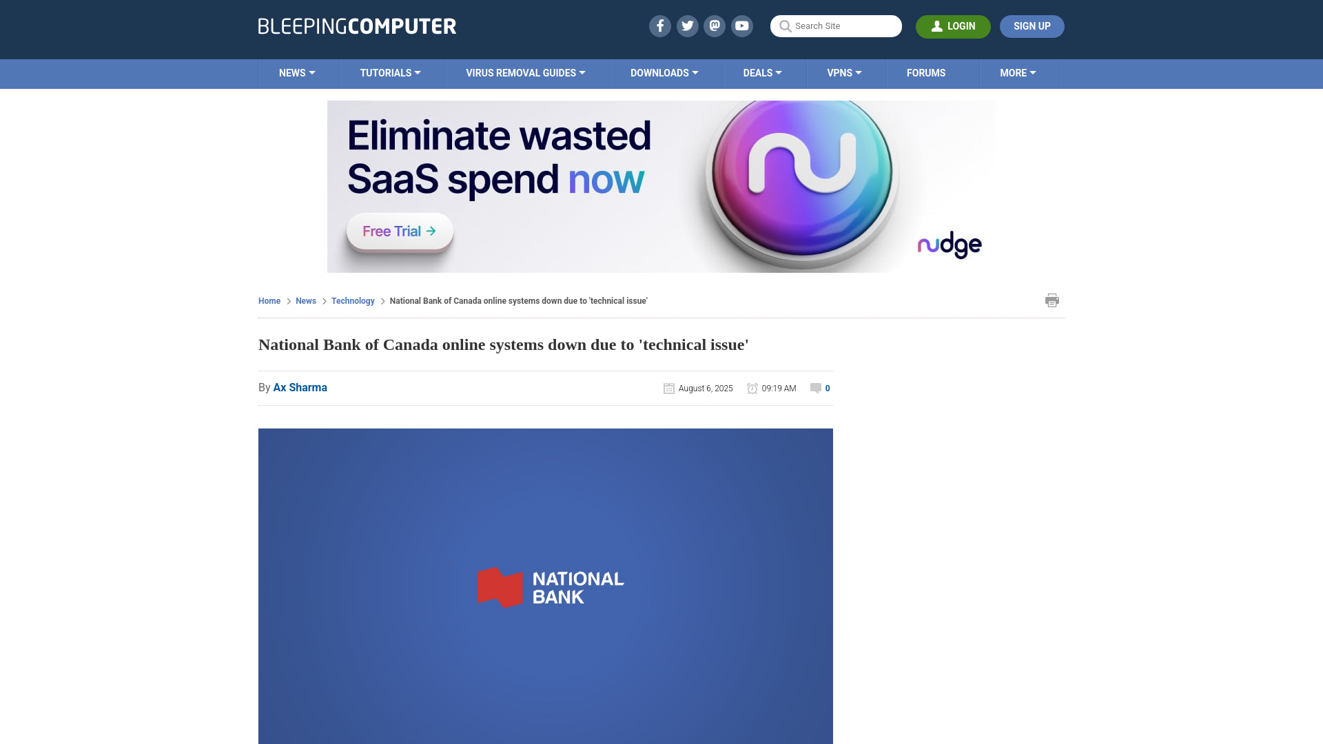 National Bank of Canada online systems down due to 'technical issue'