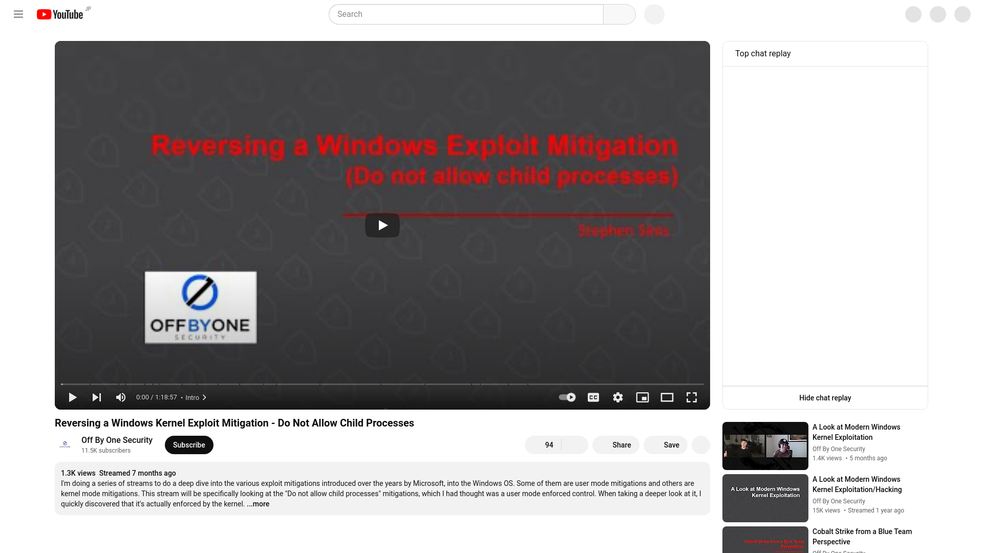 Reversing a Windows Kernel Exploit Mitigation - Do Not Allow Child Processes - YouTube