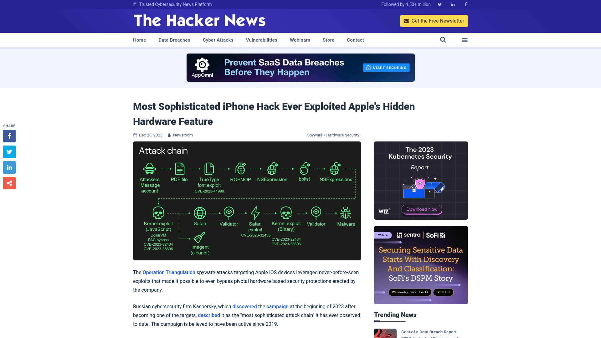 Most Sophisticated iPhone Hack Ever Exploited Apple's Hidden Hardware Feature