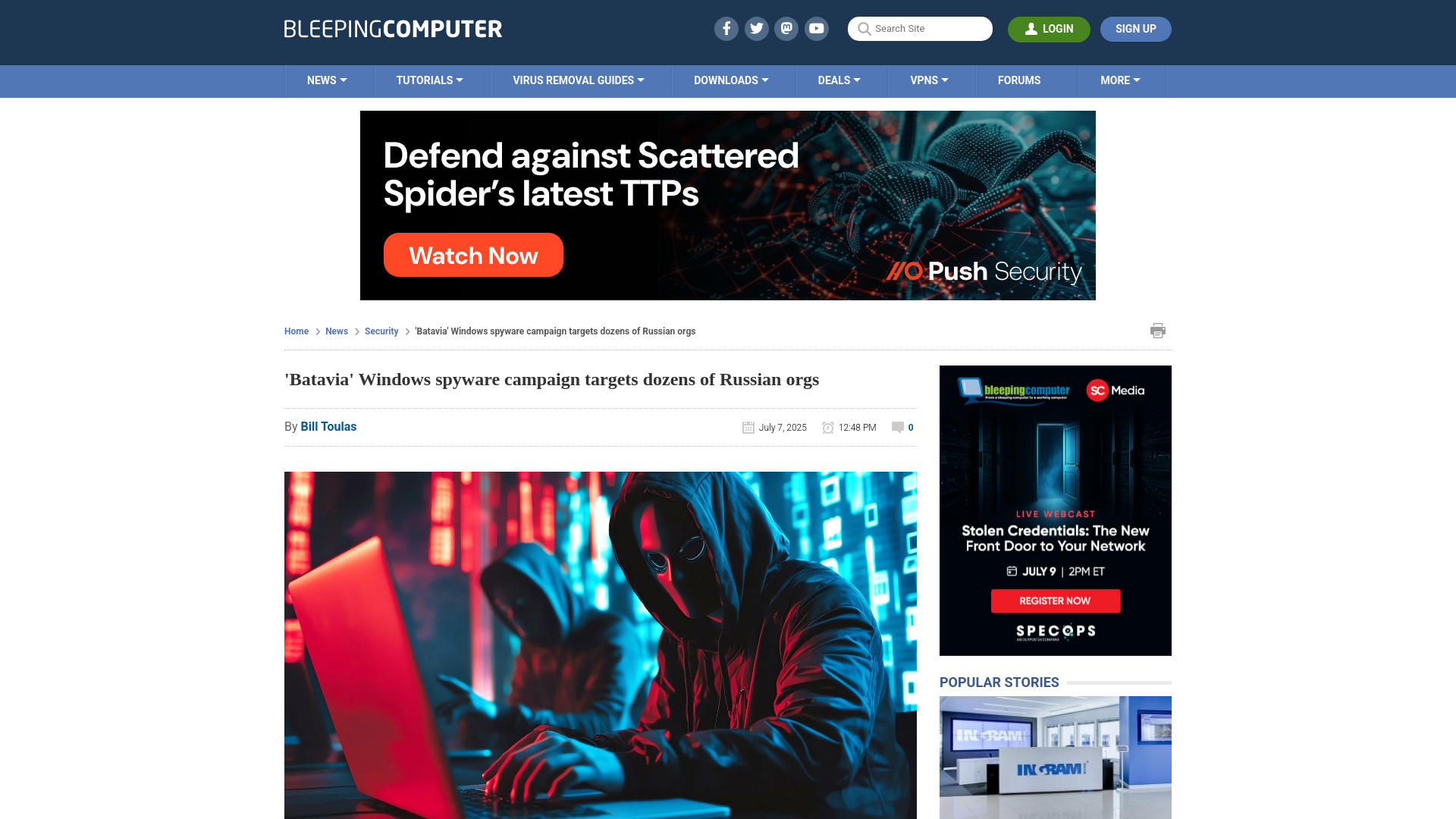 'Batavia' Windows spyware campaign targets dozens of Russian orgs