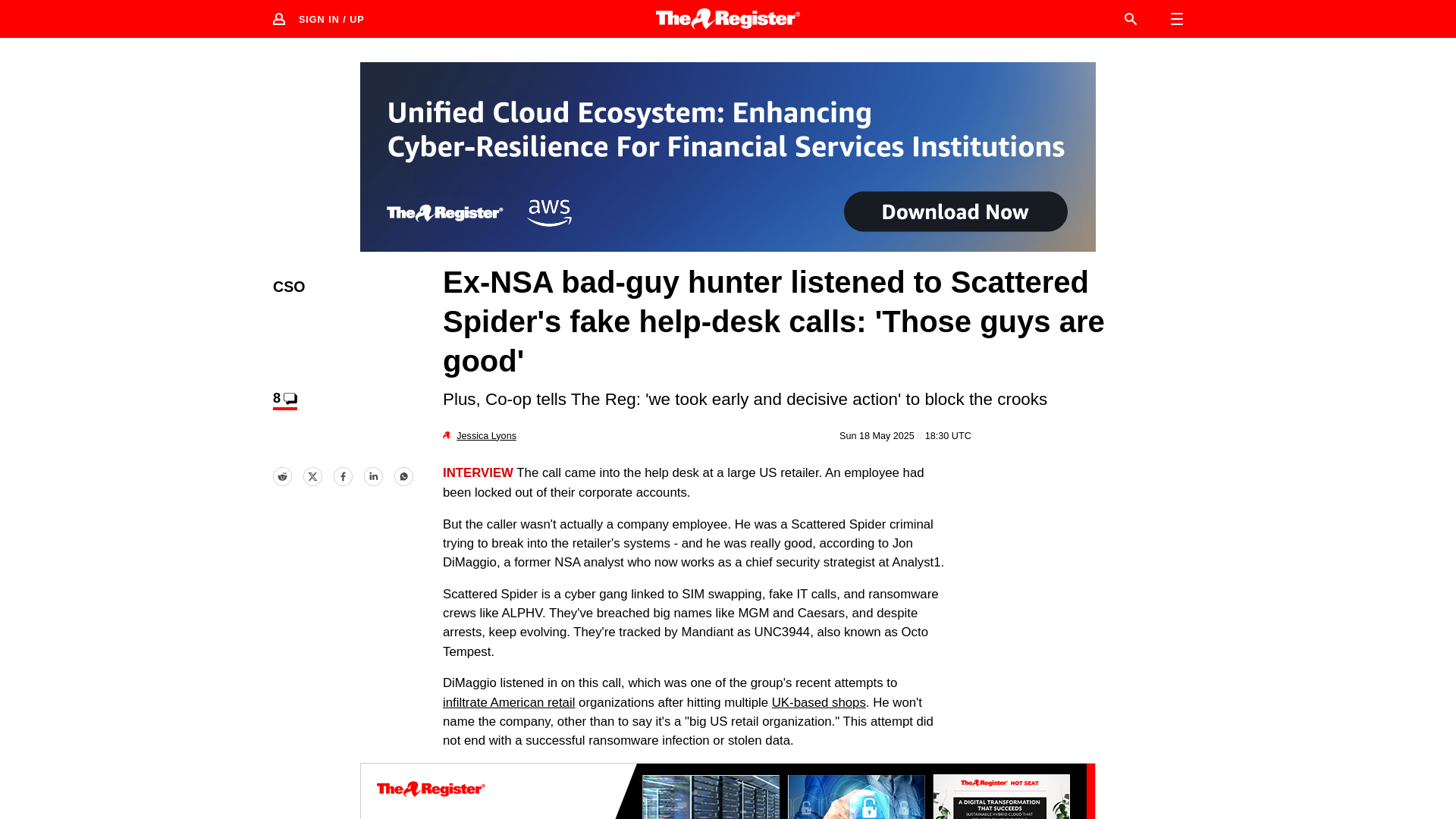 Ex-NSA listened to Scattered Spider's calls: 'They're good' • The Register