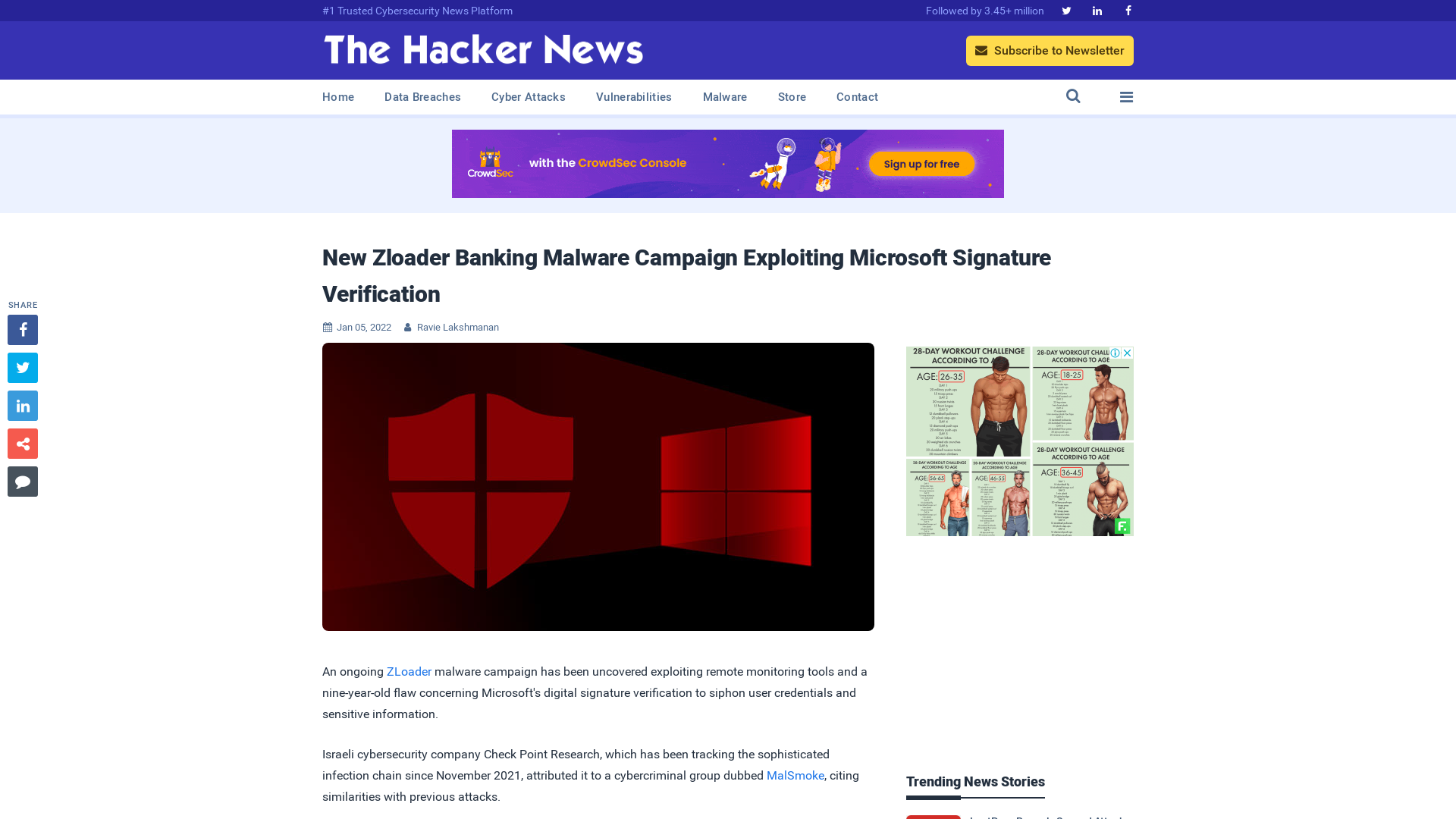 New Zloader Banking Malware Campaign Exploiting Microsoft Signature Verification