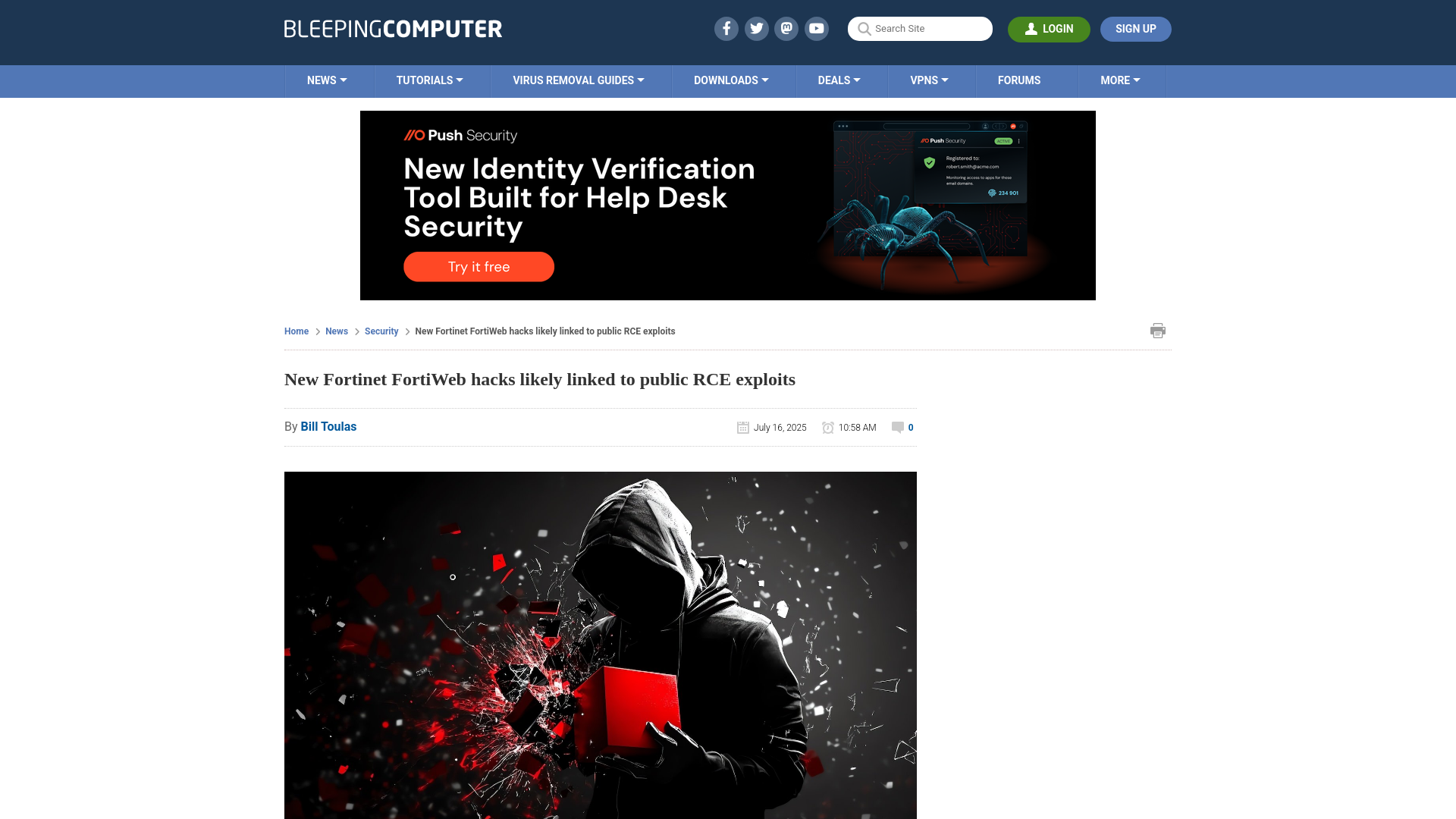 New Fortinet FortiWeb hacks likely linked to public RCE exploits