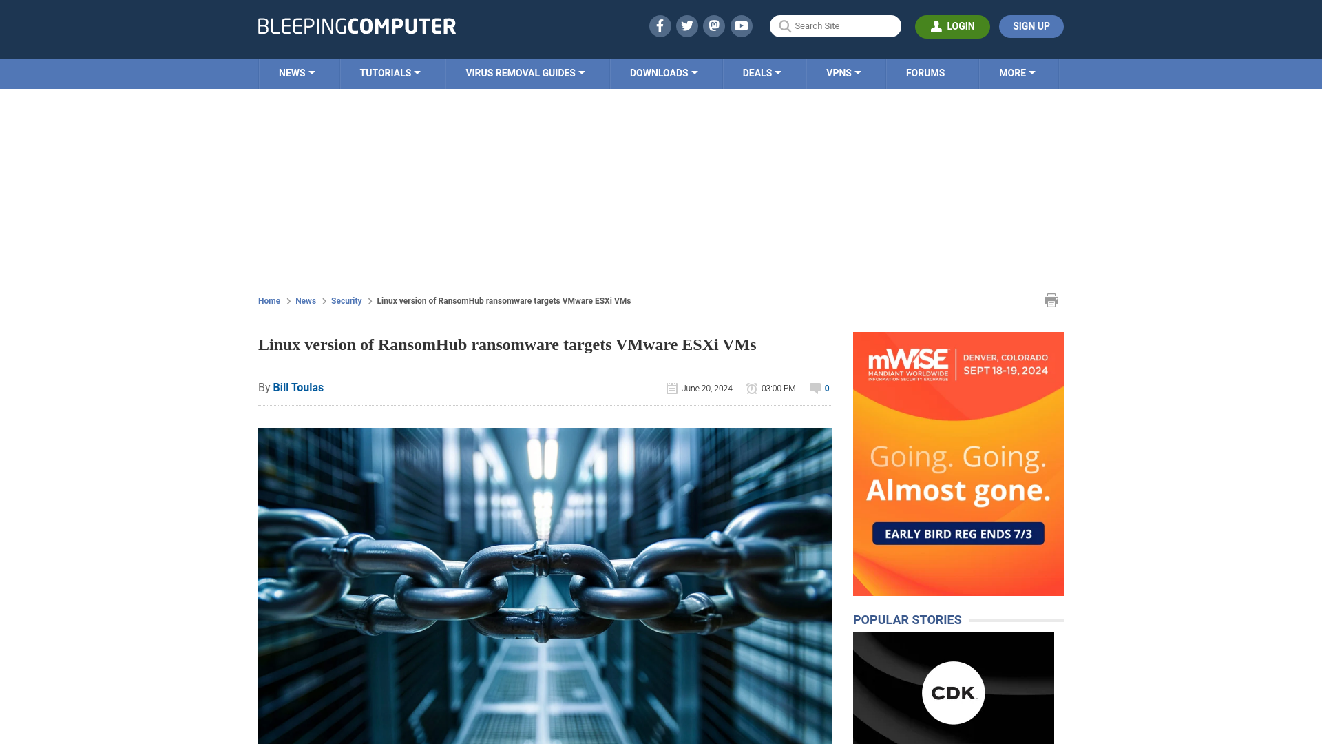 Linux version of RansomHub ransomware targets VMware ESXi VMs