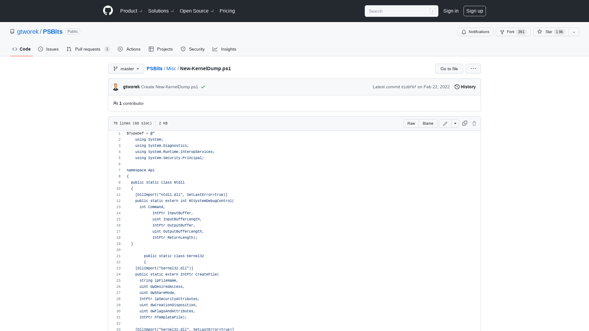 PSBits/New-KernelDump.ps1 at master · gtworek/PSBits · GitHub