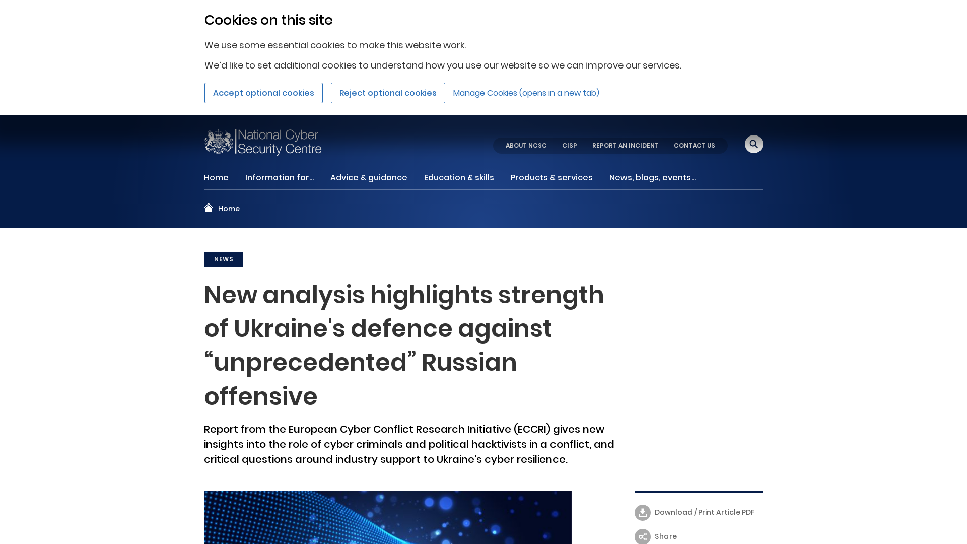 New analysis highlights strength of Ukraine's defence... - NCSC.GOV.UK