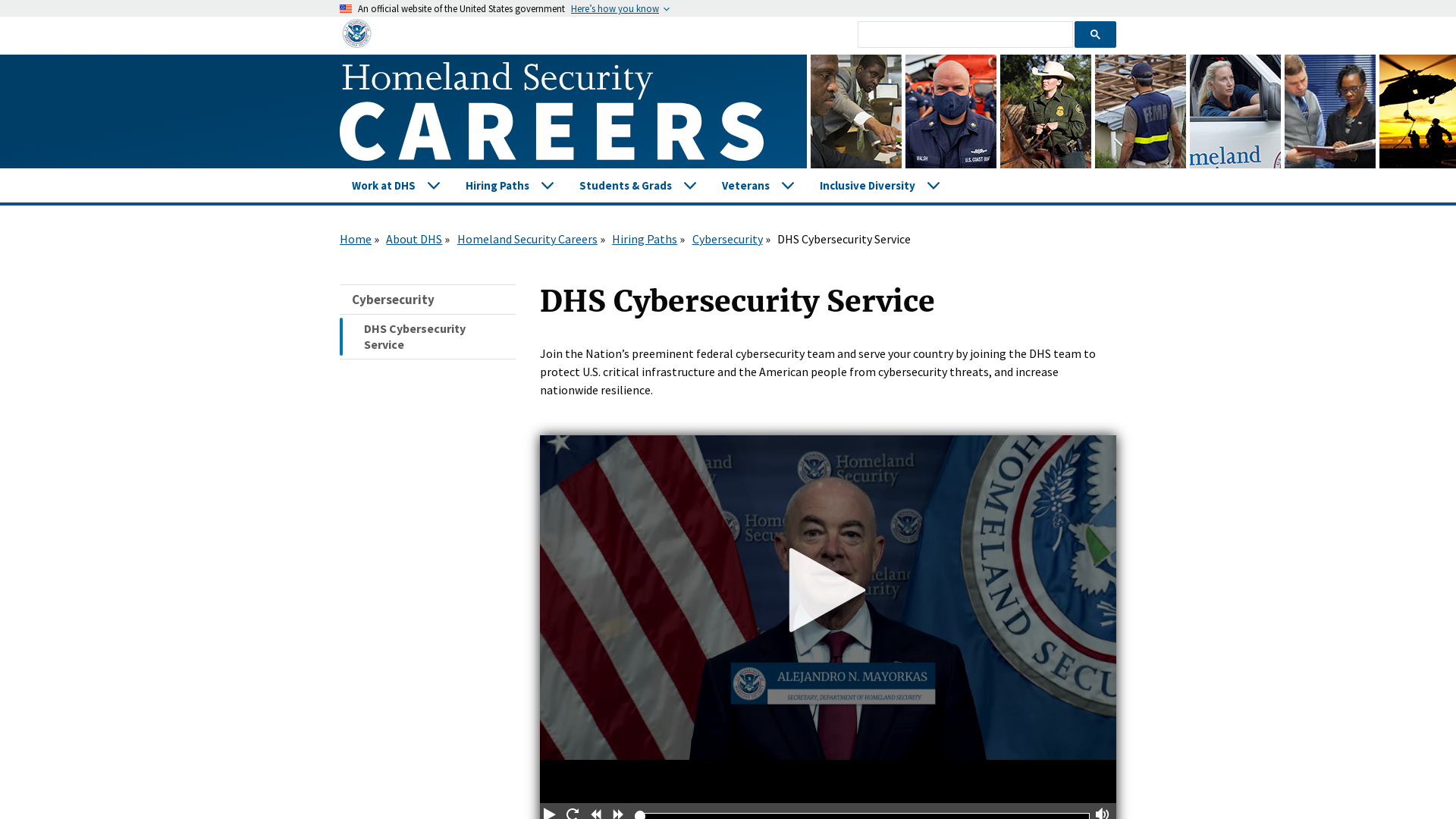 DHS Cybersecurity Service | Homeland Security