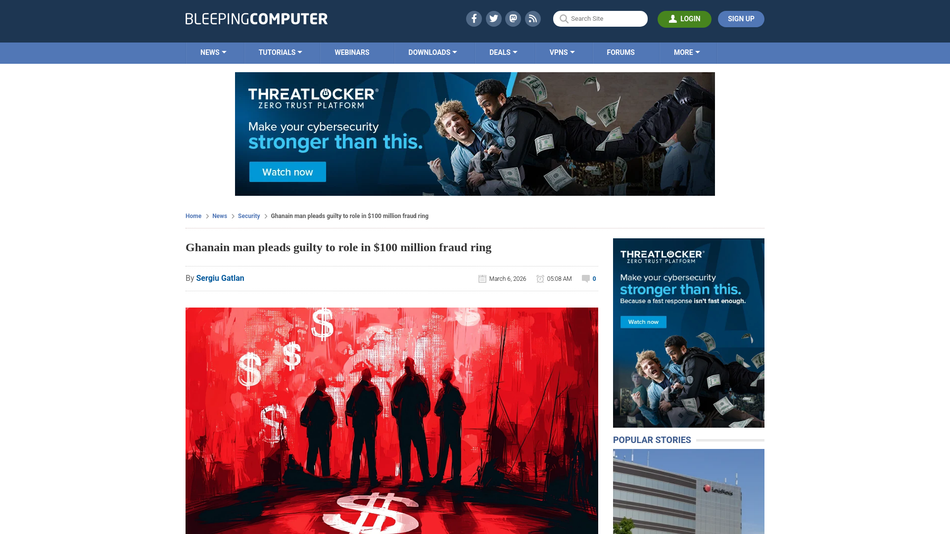 Ghanain man pleads guilty to role in $100 million fraud ring