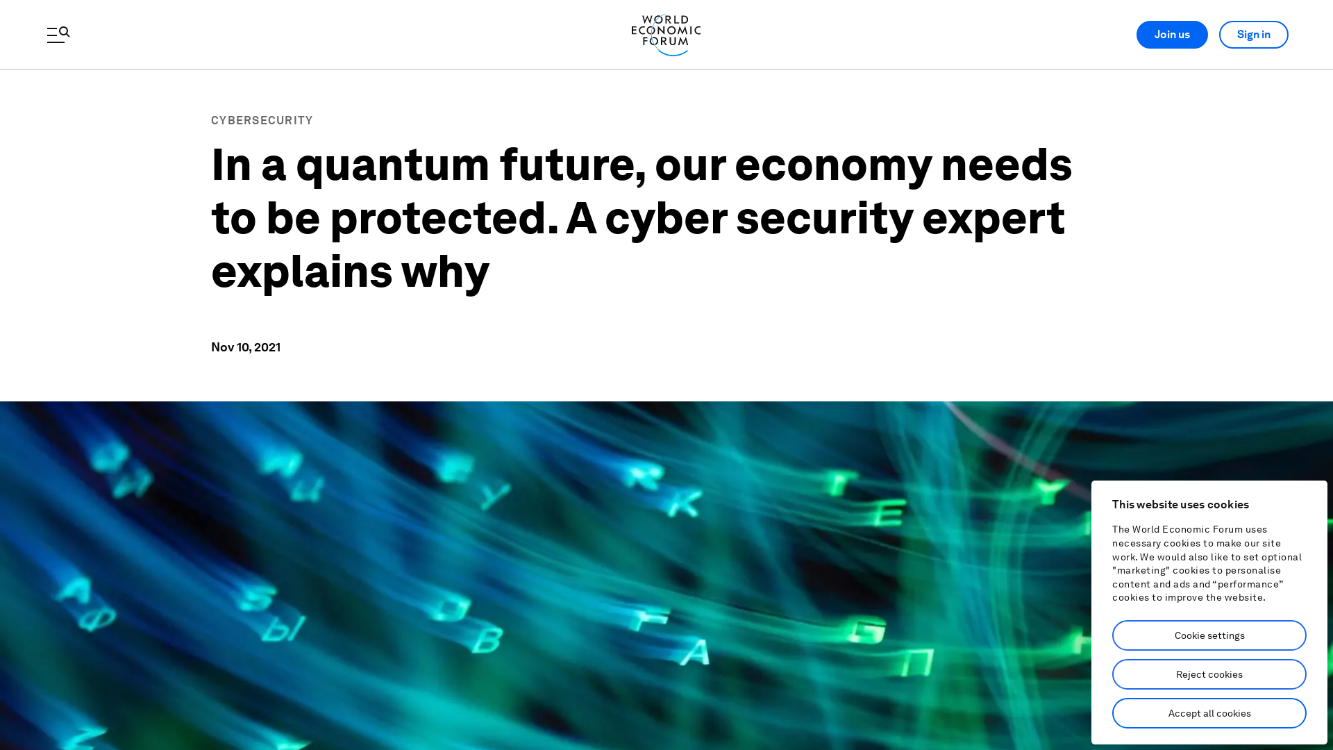 Quantum computing will lead to new risks for cyber security | World Economic Forum
