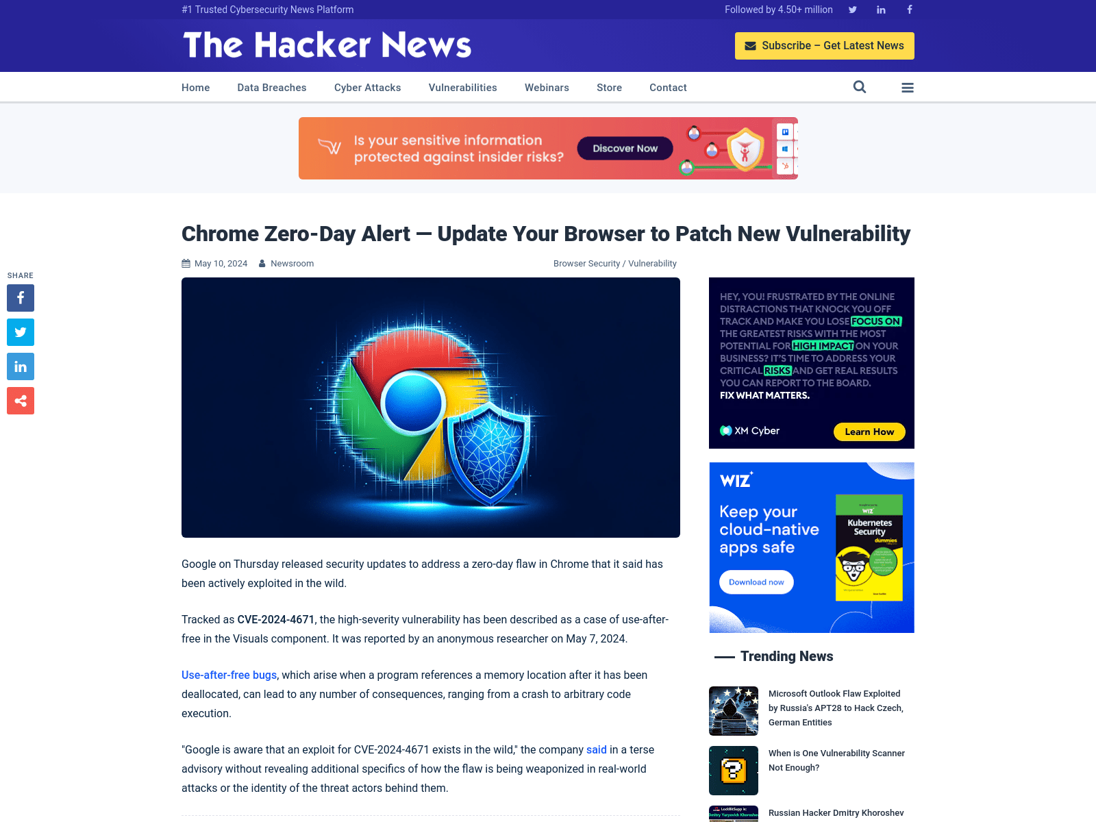 Chrome Zero-Day Alert — Update Your Browser to Patch New Vulnerability