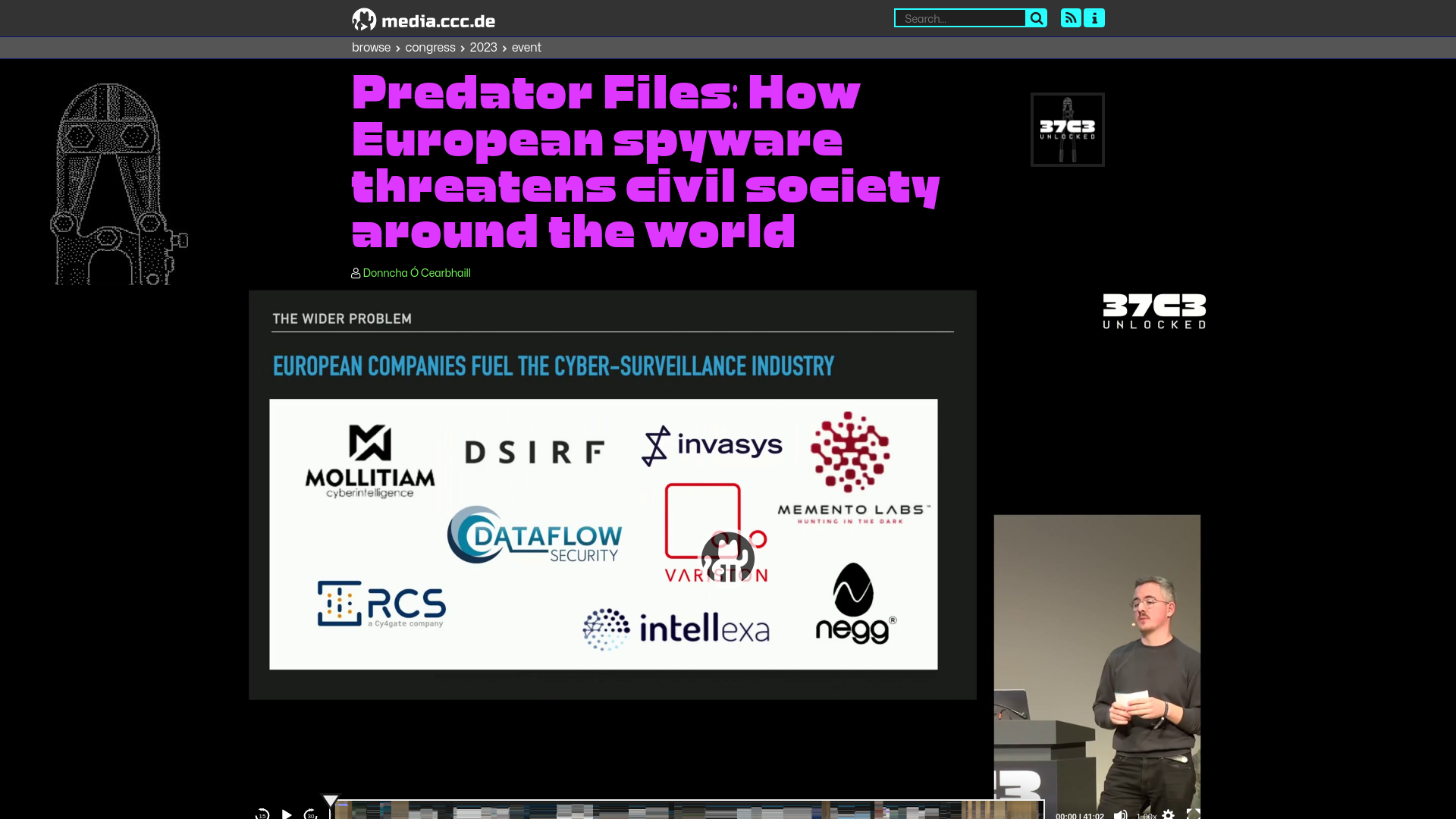 Predator Files: How European spyware threatens civil society around the world - media.ccc.de