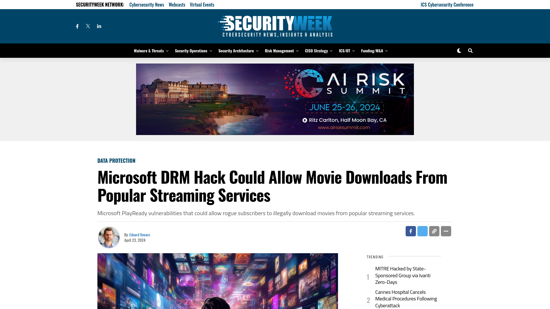 Microsoft DRM Hack Could Allow Movie Downloads From Popular Streaming Services - SecurityWeek