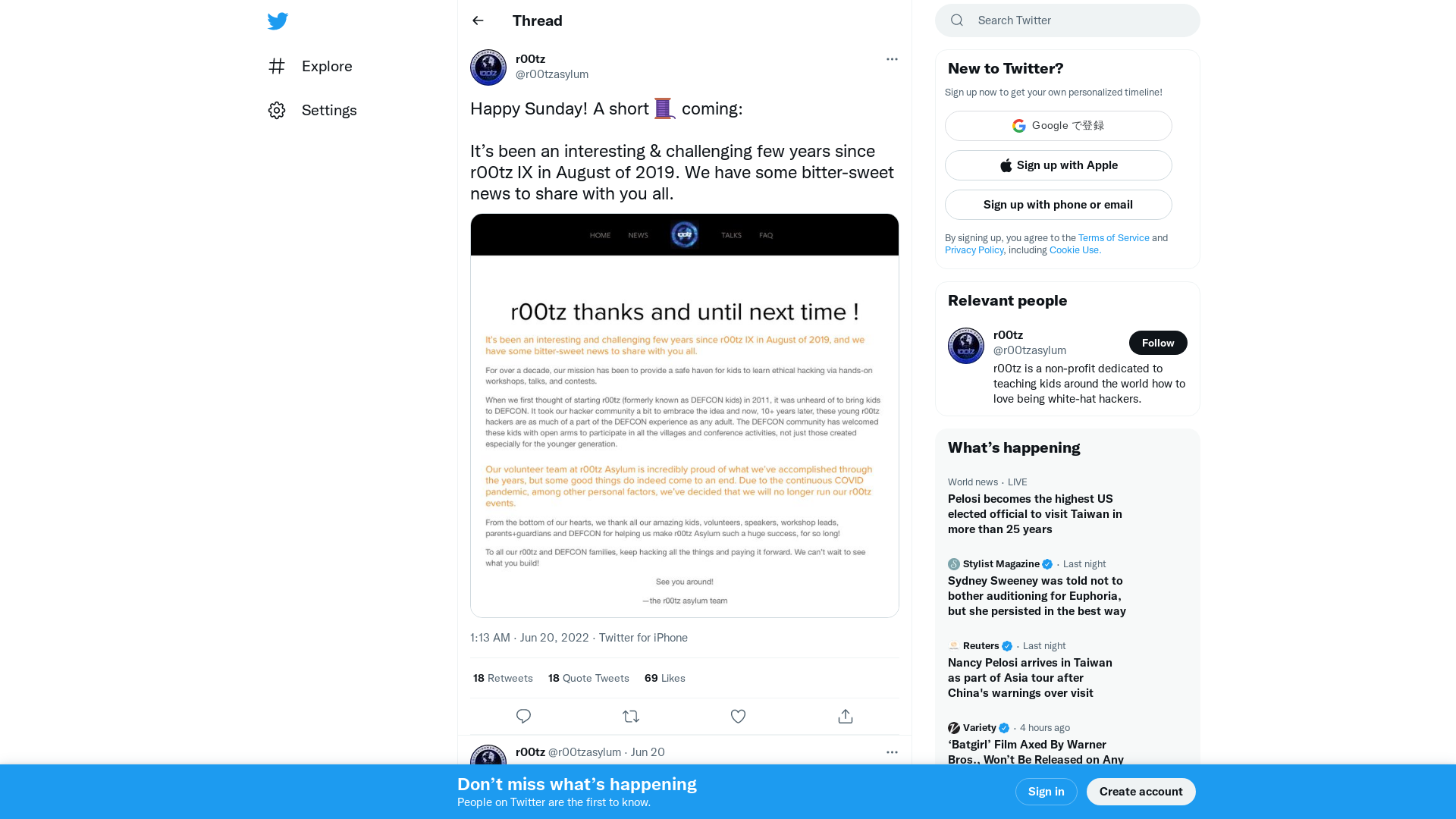 r00tz on Twitter: "Happy Sunday! A short 🧵 coming: It’s been an interesting & challenging few years since r00tz IX in August of 2019. We have some bitter-sweet news to share with you all. https://t.co/iBXzQvv7X1" / Twitter