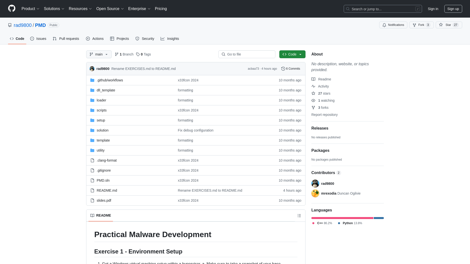 GitHub - rad9800/PMD