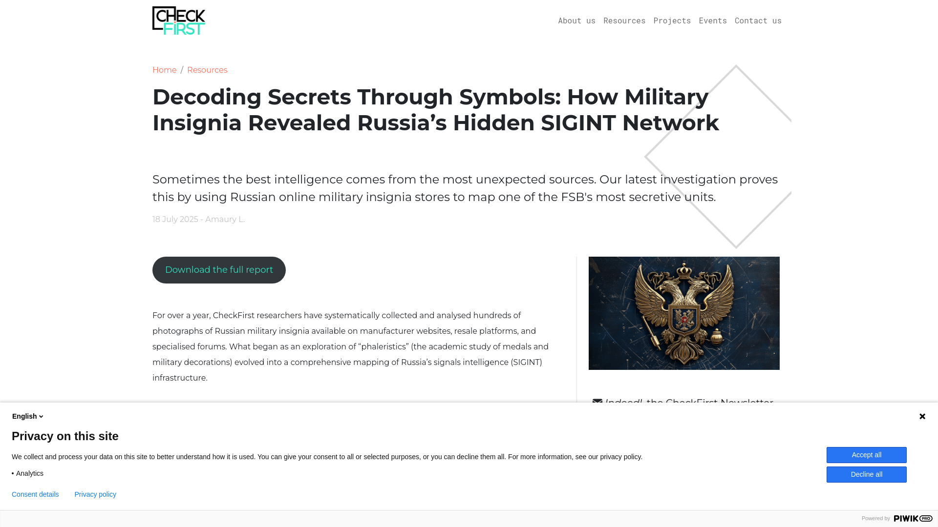 Decoding Secrets Through Symbols: How Military Insignia Revealed Russia's Hidden SIGINT Network - CheckFirst