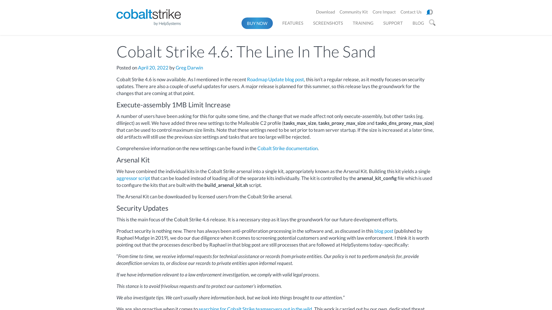 Cobalt Strike 4.6: The Line In The Sand | Cobalt Strike