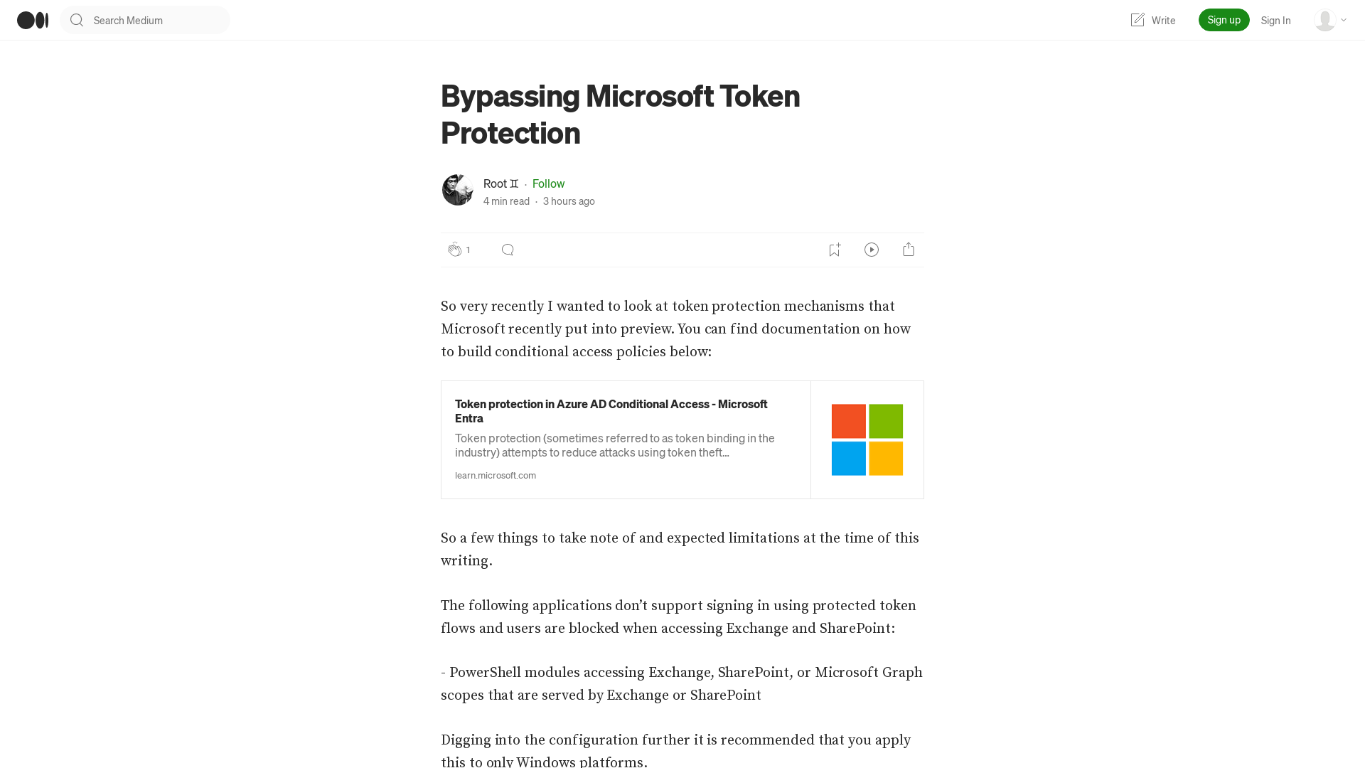 Bypassing Microsoft Token Protection | by Root ♊ | May, 2023 | Medium