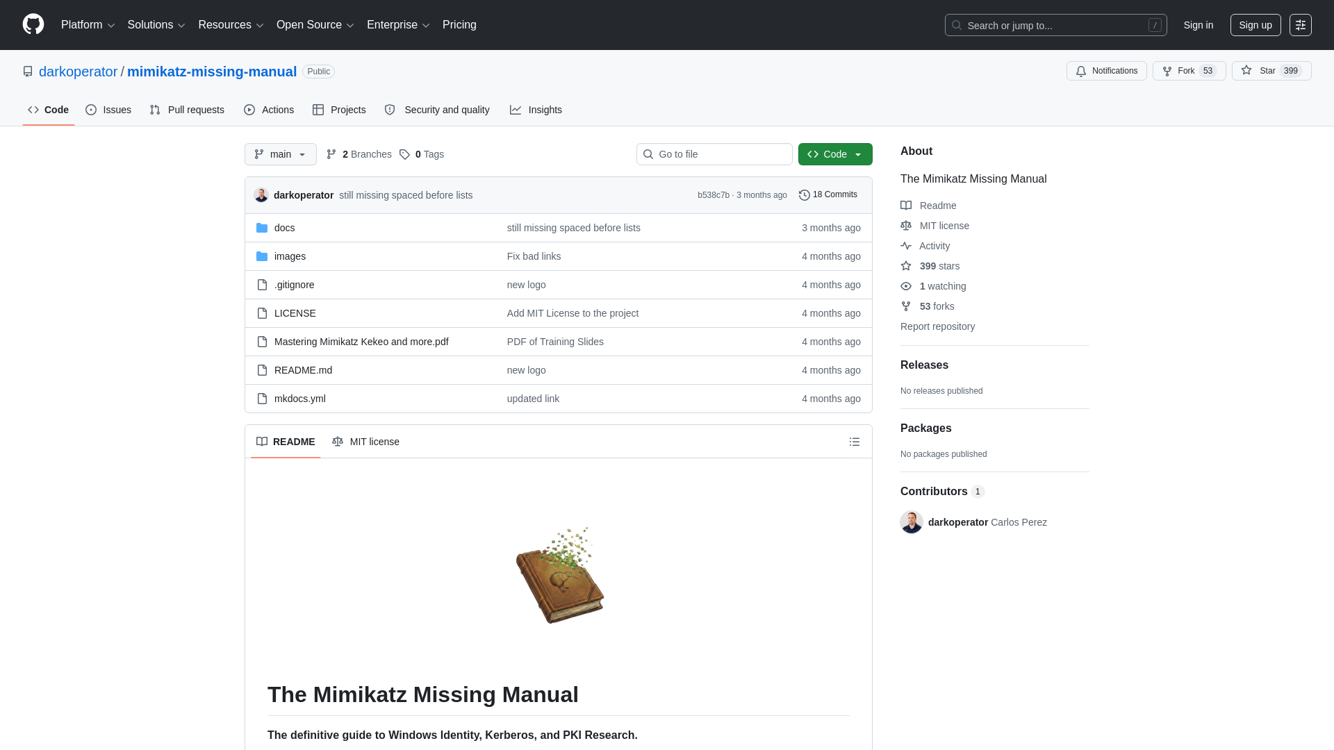 GitHub - darkoperator/mimikatz-missing-manual: The Mimikatz Missing Manual · GitHub