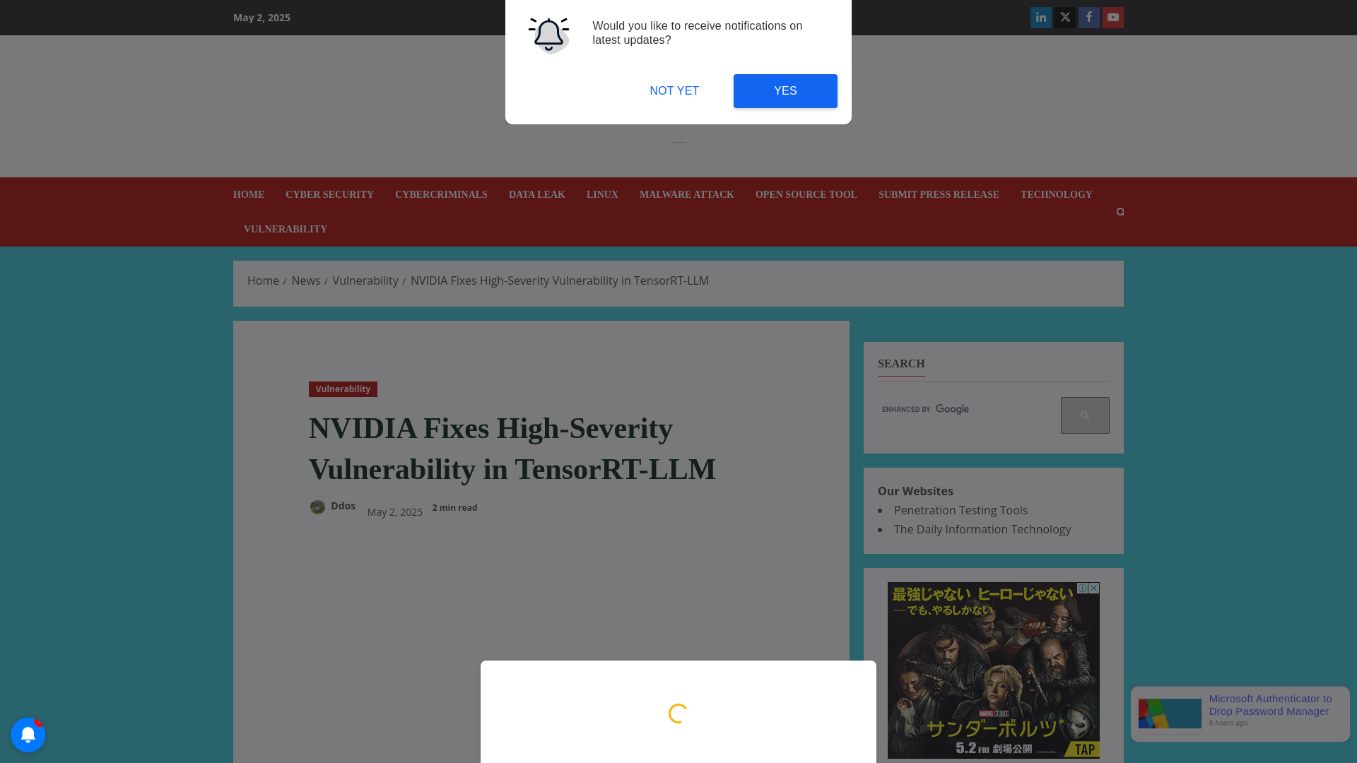NVIDIA Fixes High-Severity Vulnerability in TensorRT-LLM