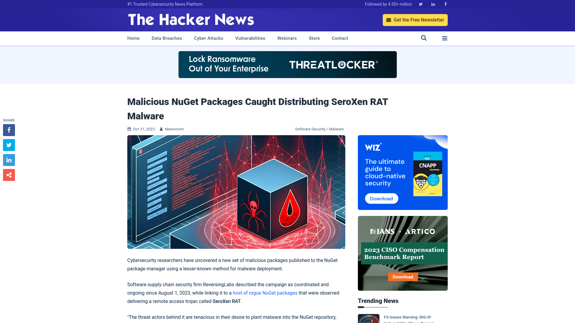 Malicious NuGet Packages Caught Distributing SeroXen RAT Malware