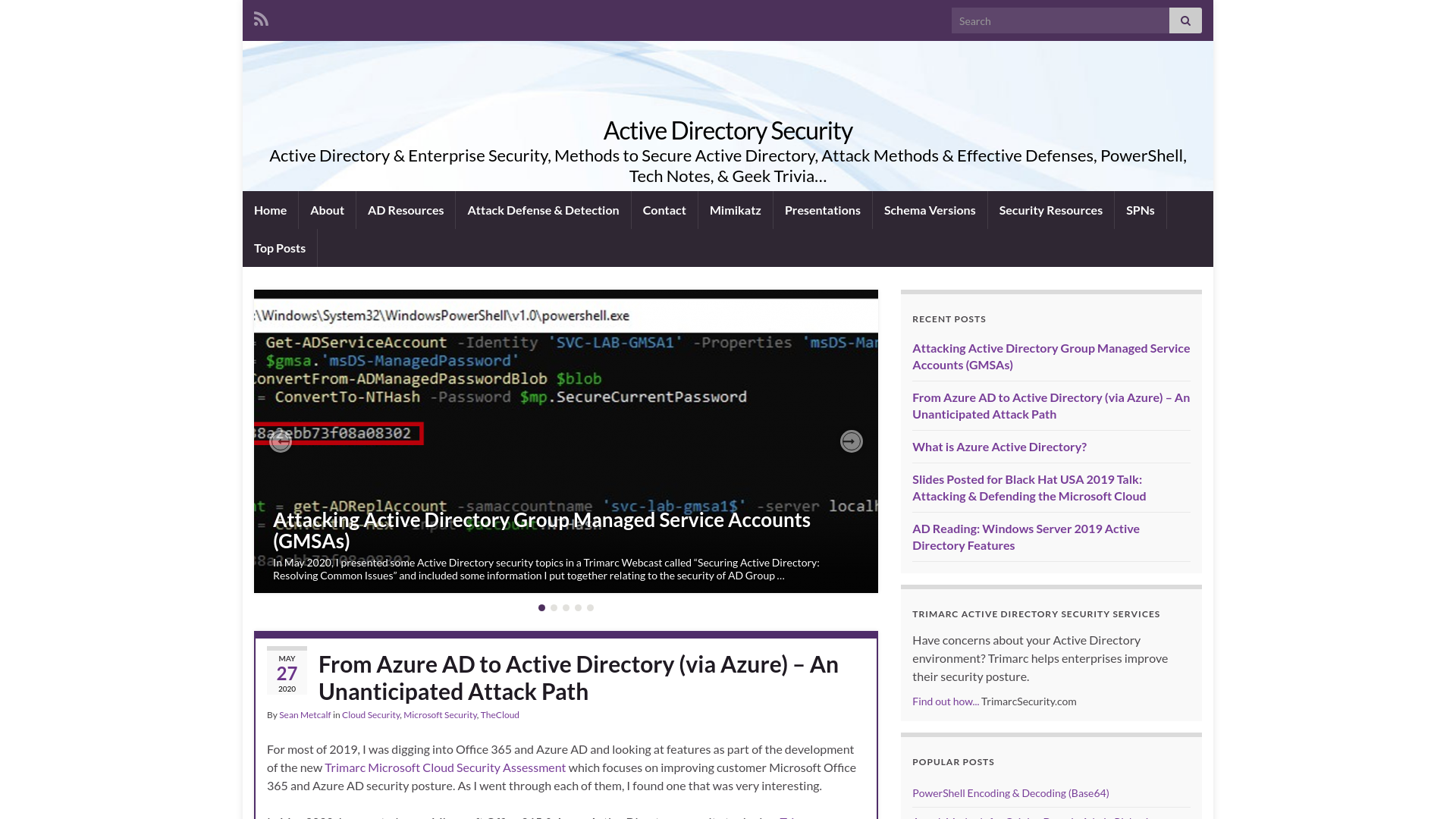 Active Directory Security – Active Directory & Enterprise Security, Methods to Secure Active Directory, Attack Methods & Effective Defenses, PowerShell, Tech Notes, & Geek Trivia…