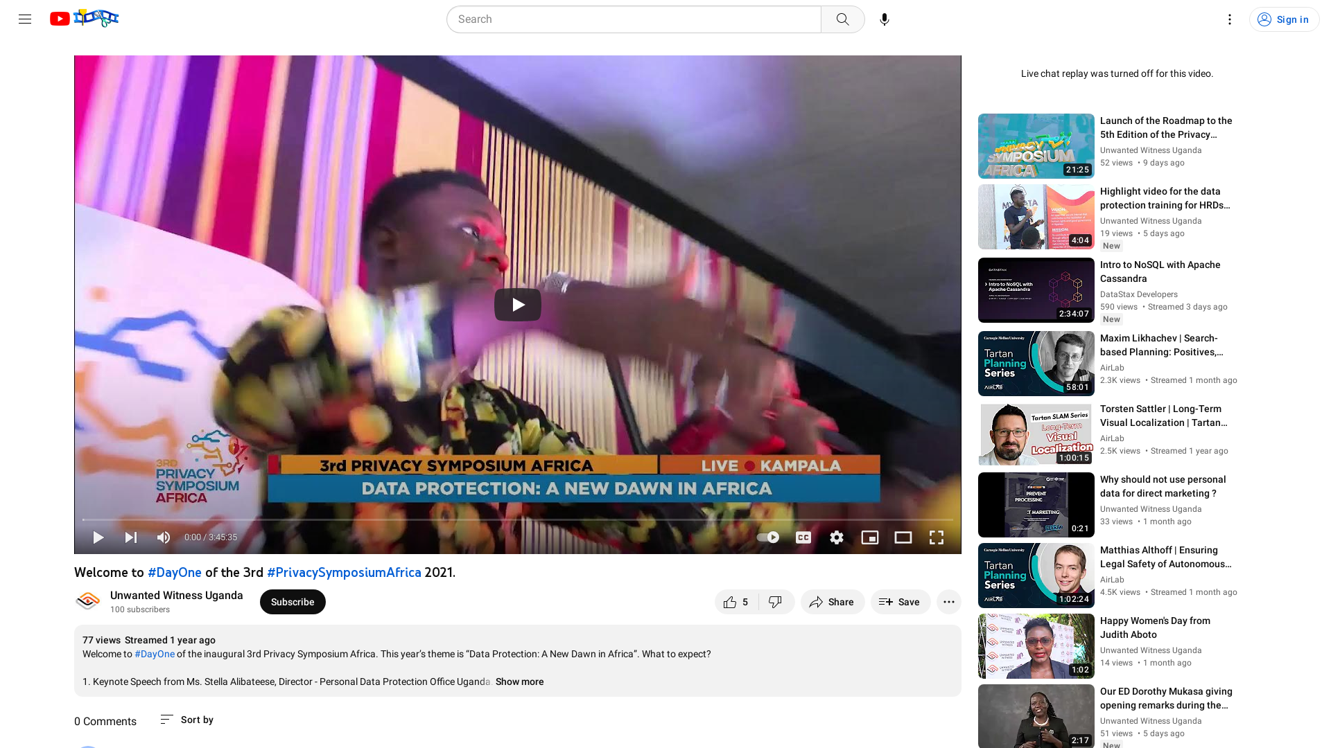 Welcome to #DayOne of the 3rd #PrivacySymposiumAfrica 2021. - YouTube