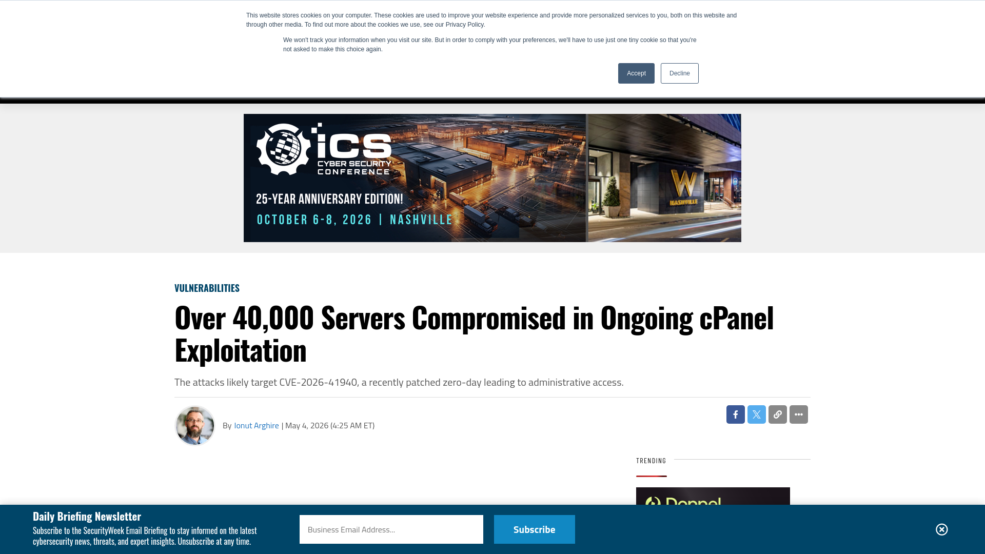 Over 40,000 Servers Compromised in Ongoing cPanel Exploitation - SecurityWeek