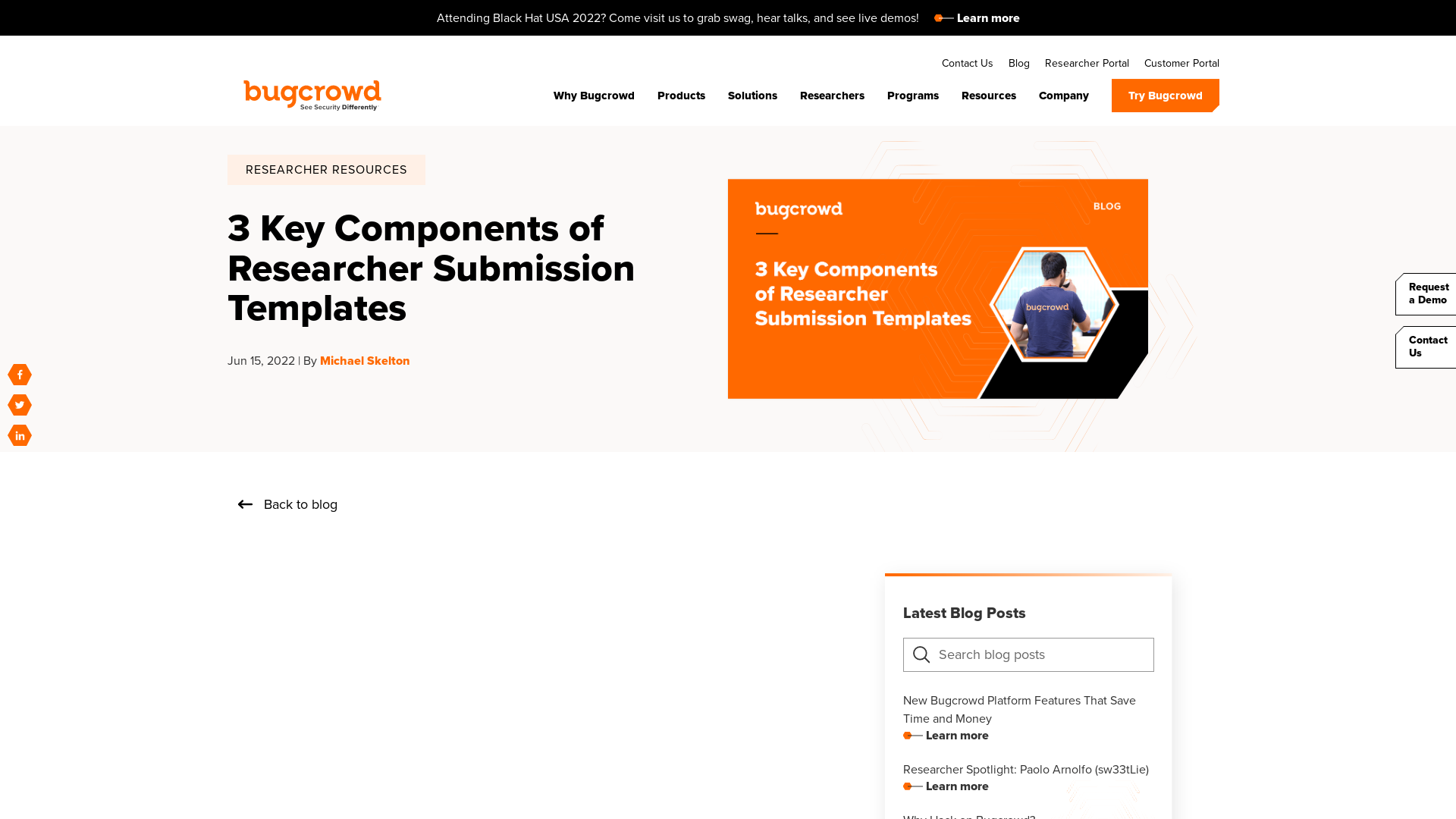 3 Key Components of Researcher Submission Templates | @Bugcrowd