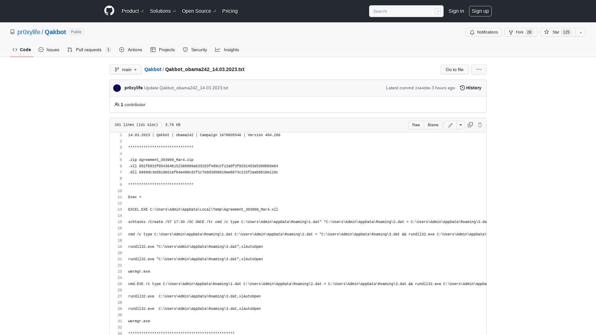 Qakbot/Qakbot_obama242_14.03.2023.txt at main · pr0xylife/Qakbot · GitHub