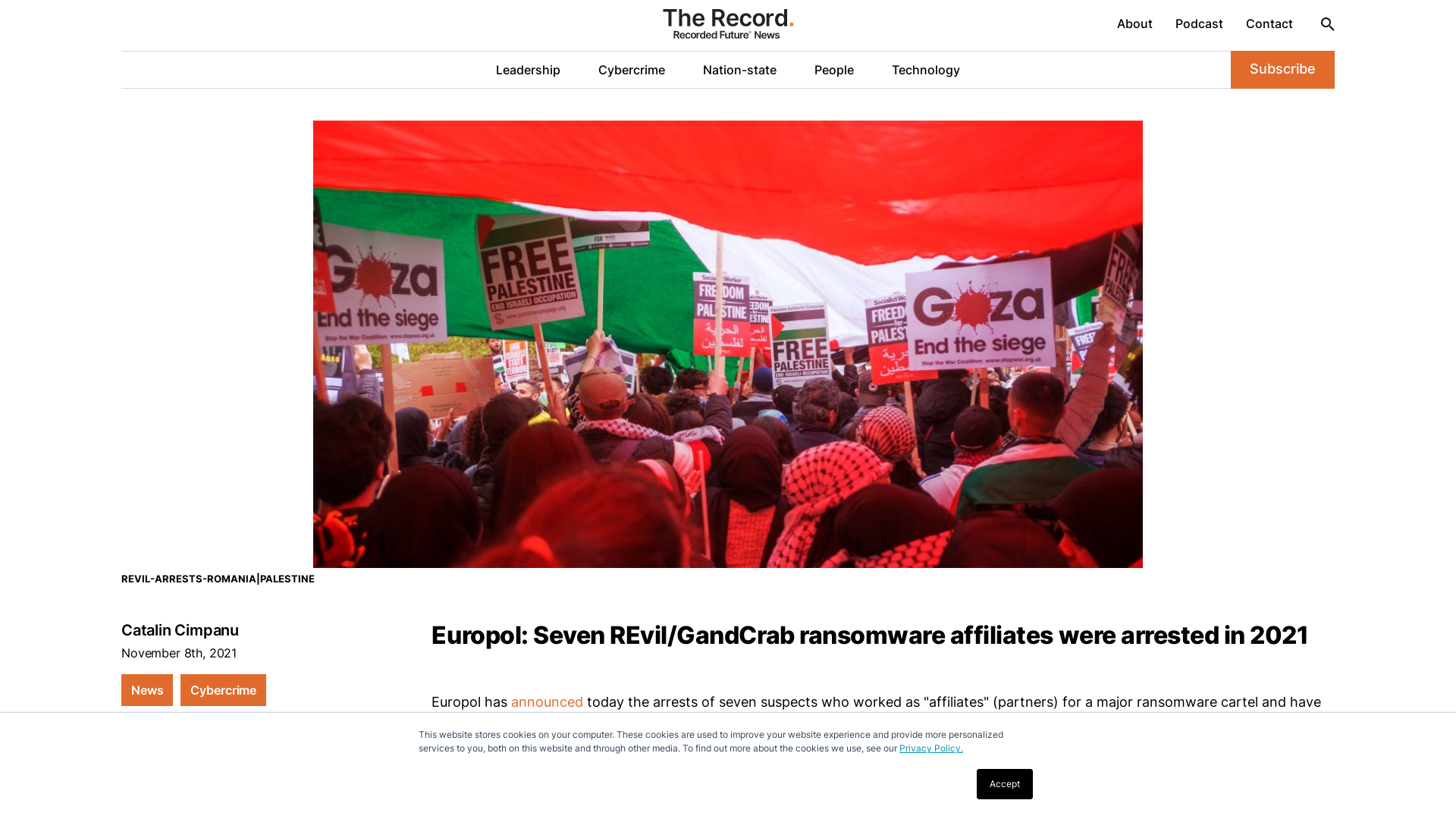 Europol: Seven REvil/GandCrab ransomware affiliates were arrested in 2021
