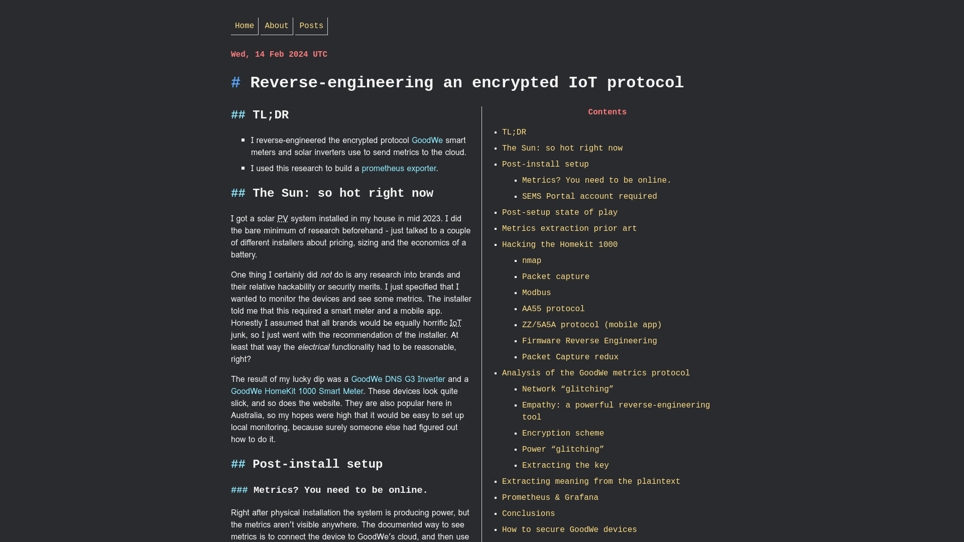 Reverse-engineering an encrypted IoT protocol | @smlx's blog