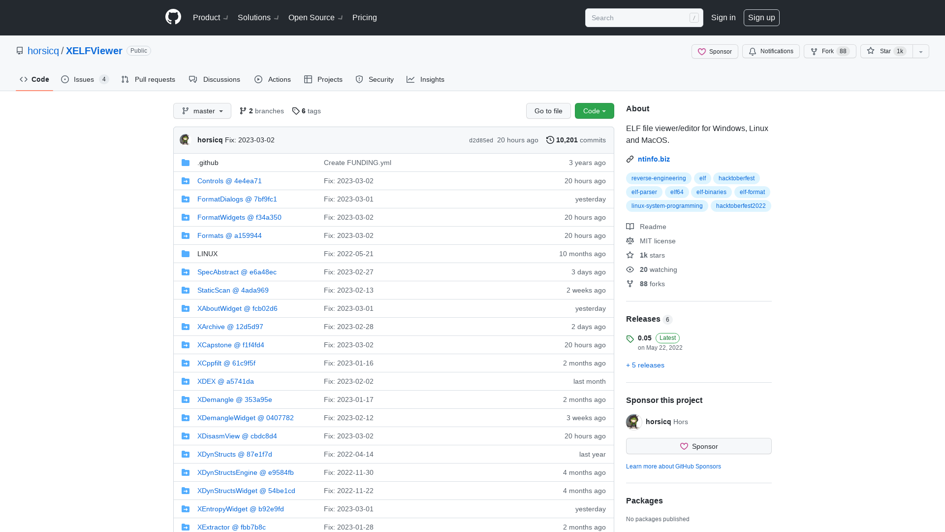 GitHub - horsicq/XELFViewer: ELF file viewer/editor for Windows, Linux and MacOS.