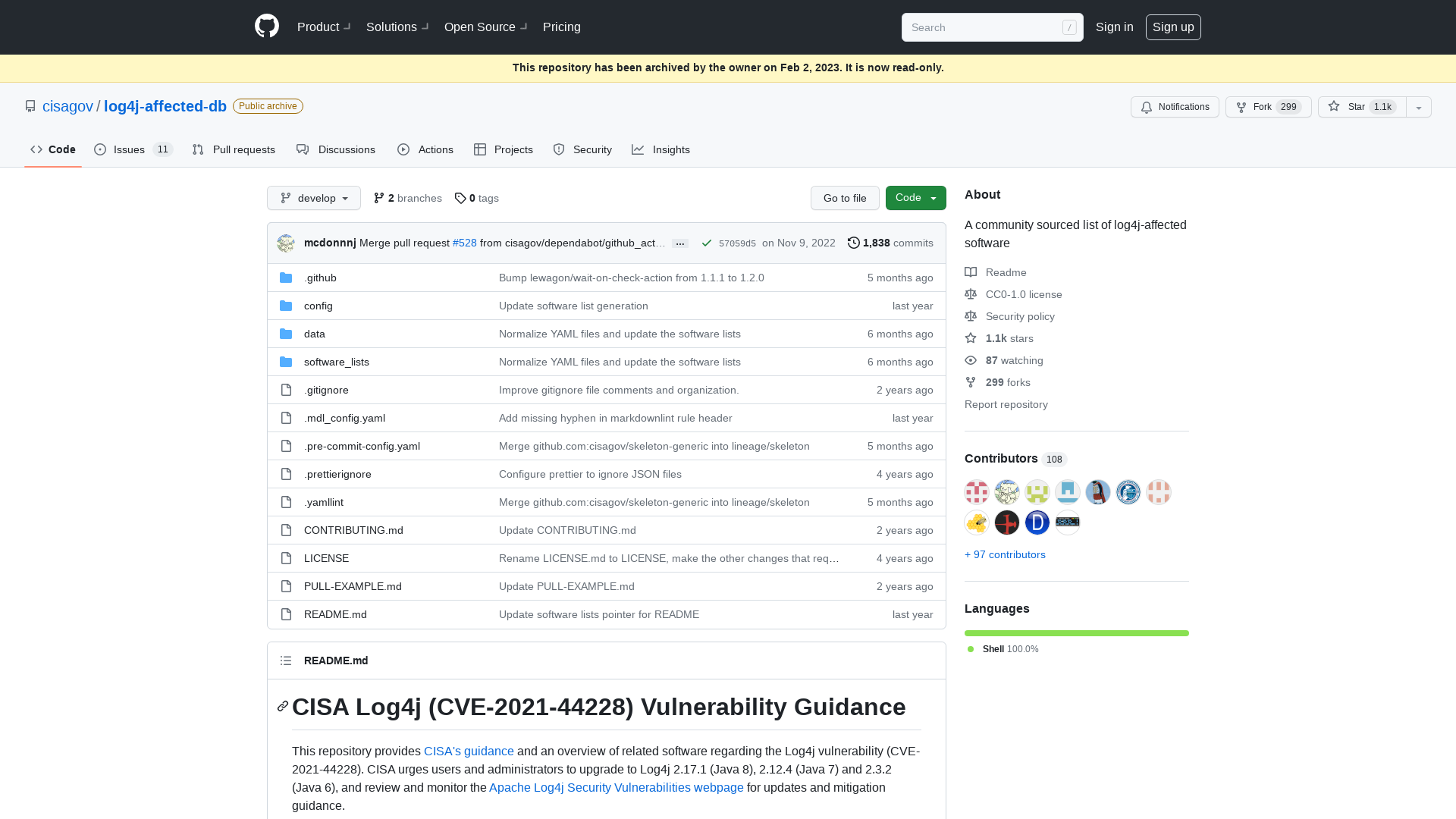 GitHub - cisagov/log4j-affected-db: A community sourced list of log4j-affected software