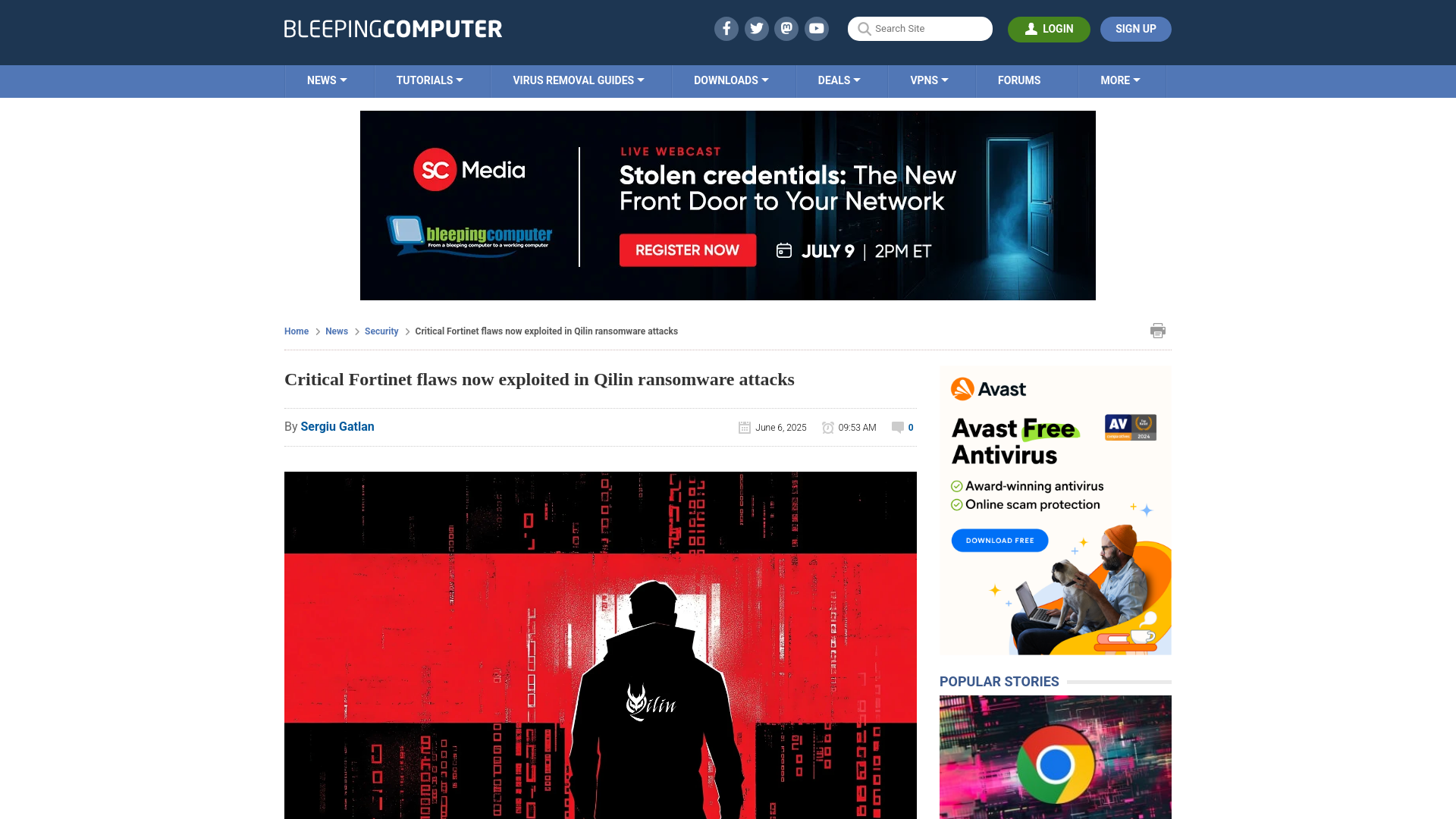 Critical Fortinet flaws now exploited in Qilin ransomware attacks