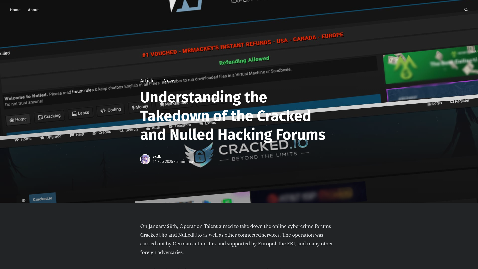 Understanding the Takedown of the Cracked and Nulled Hacking Forums