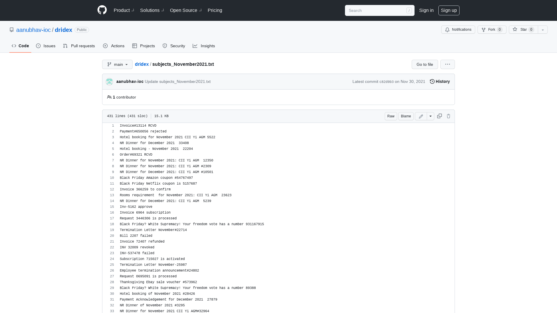 dridex/subjects_November2021.txt at main · aanubhav-ioc/dridex · GitHub