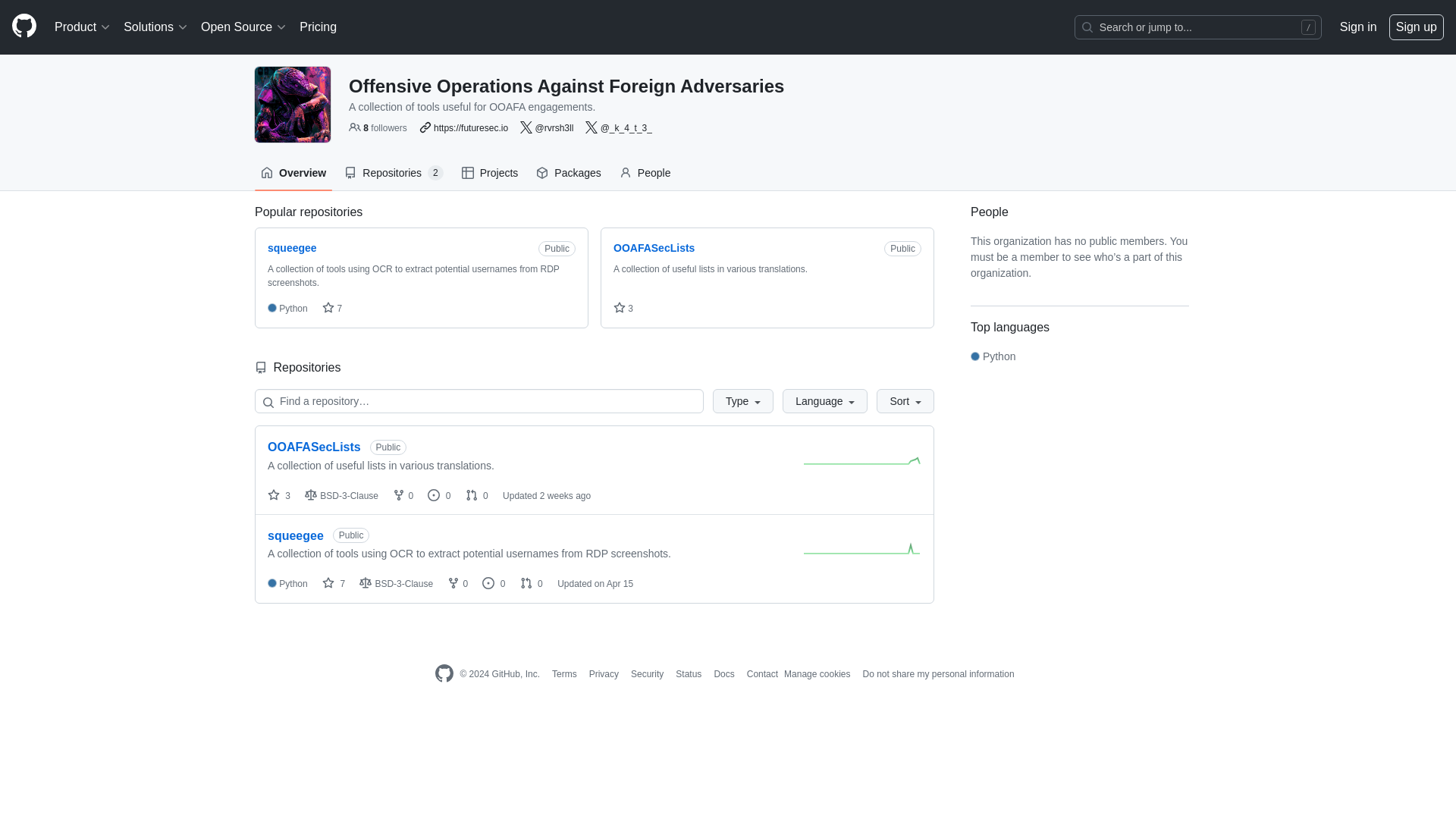 Offensive Operations Against Foreign Adversaries · GitHub