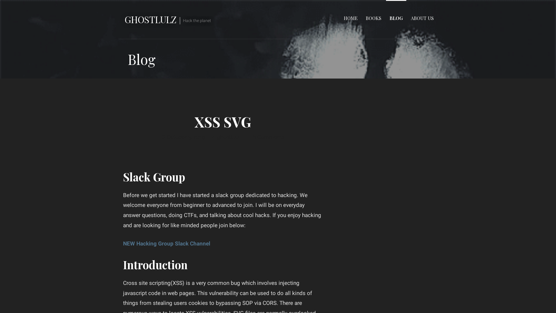 XSS SVG - Ghostlulz