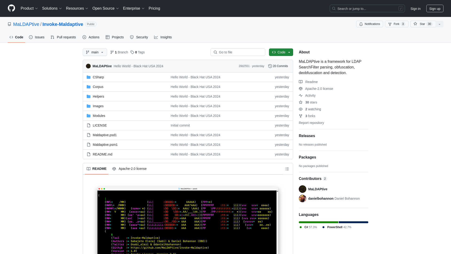 GitHub - MaLDAPtive/Invoke-Maldaptive: MaLDAPtive is a framework for LDAP SearchFilter parsing, obfuscation, deobfuscation and detection.