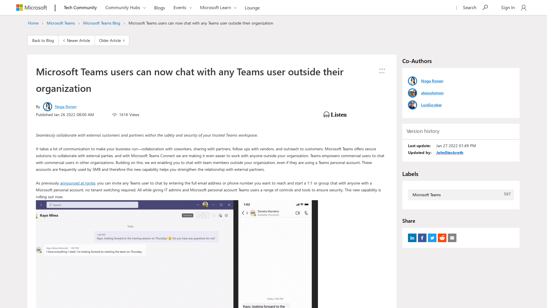 Microsoft Teams users can now chat with any Teams user outside their organization - Microsoft Community Hub