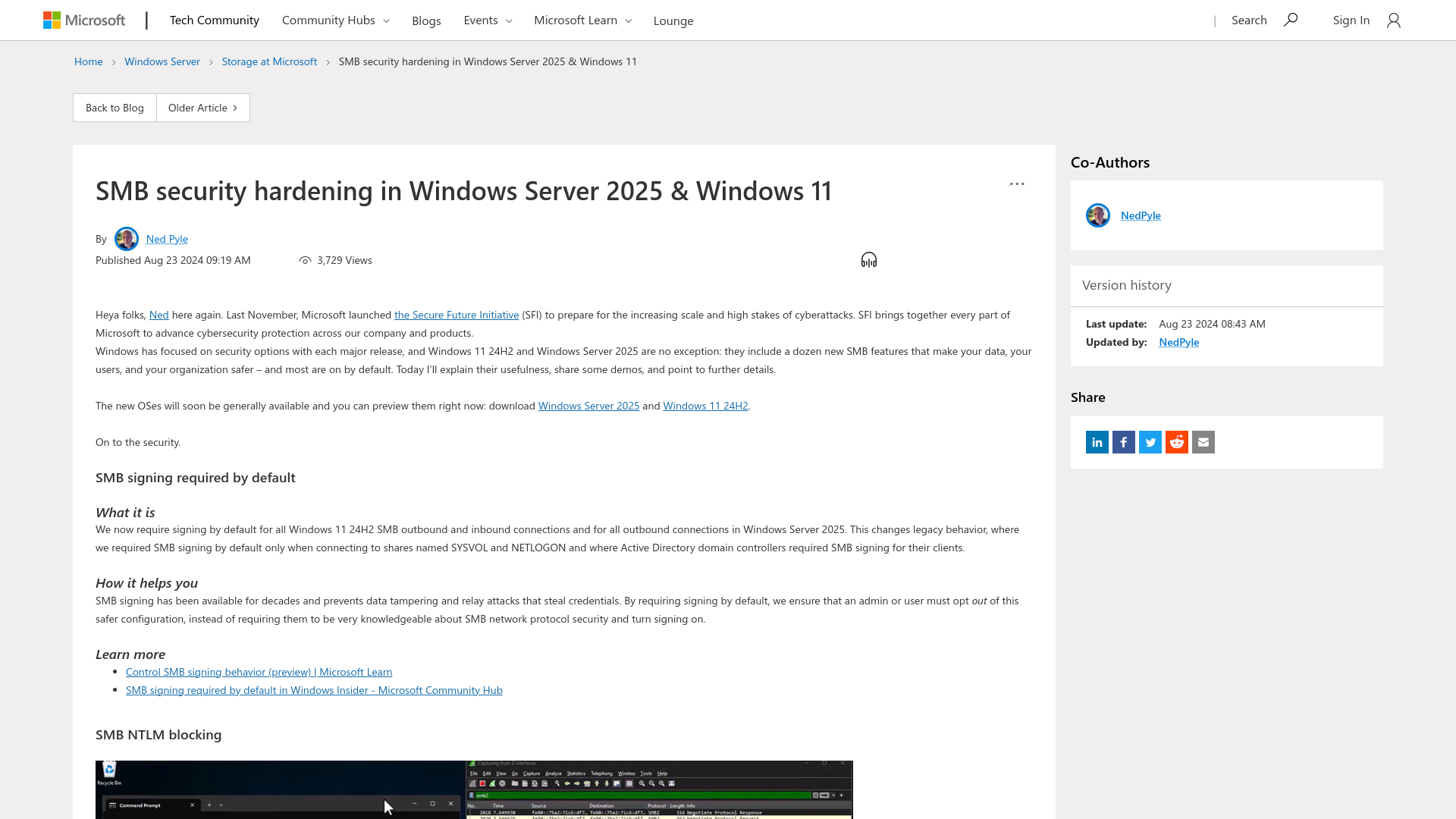 SMB security hardening in Windows Server 2025 & Windows 11 - Microsoft Community Hub