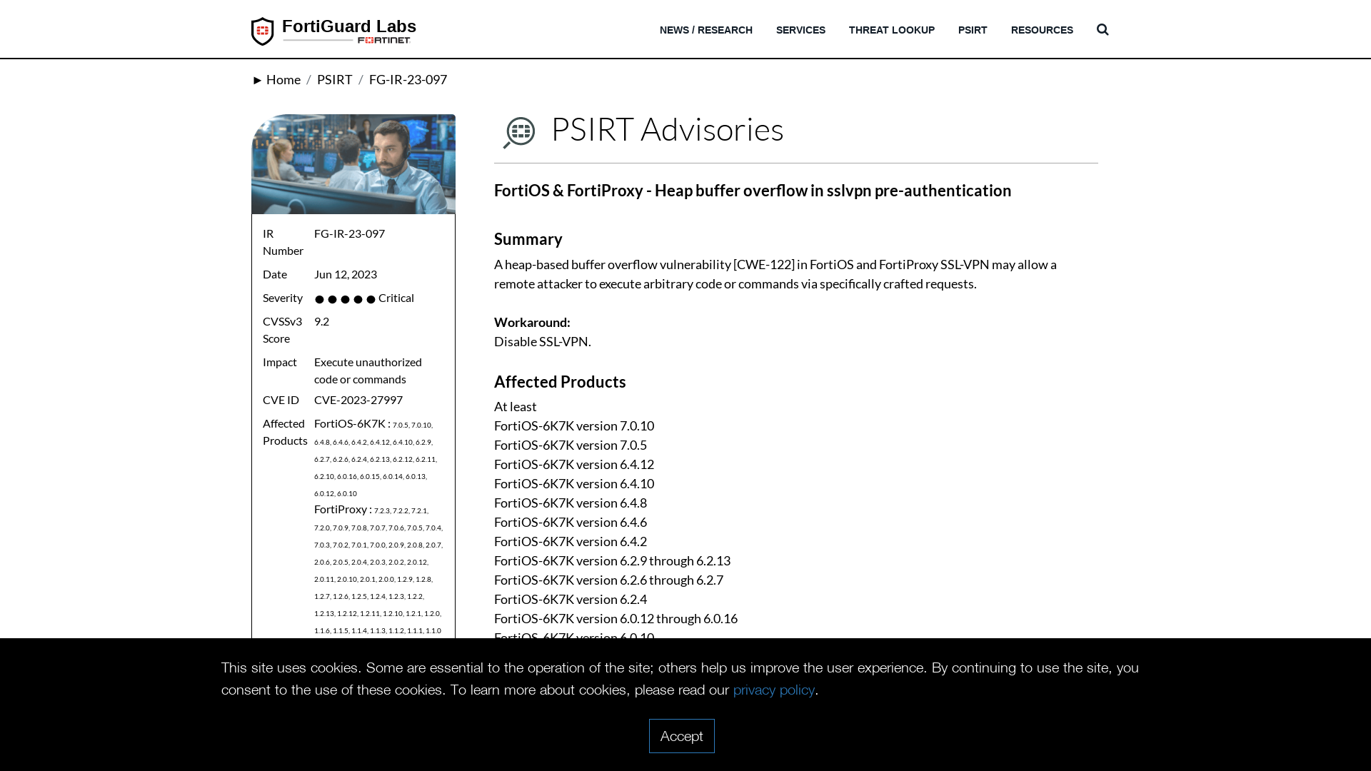 PSIRT Advisories | FortiGuard