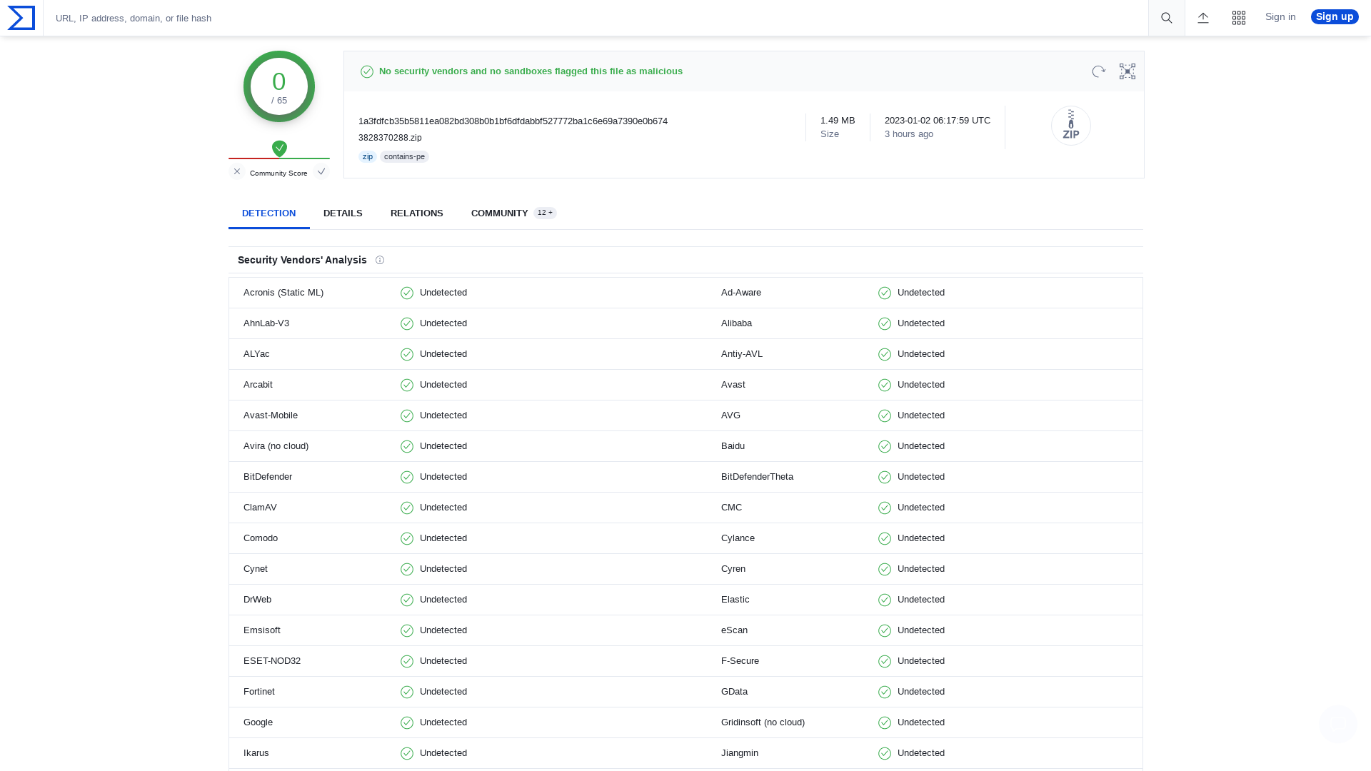 VirusTotal - File - 1a3fdfcb35b5811ea082bd308b0b1bf6dfdabbf527772ba1c6e69a7390e0b674